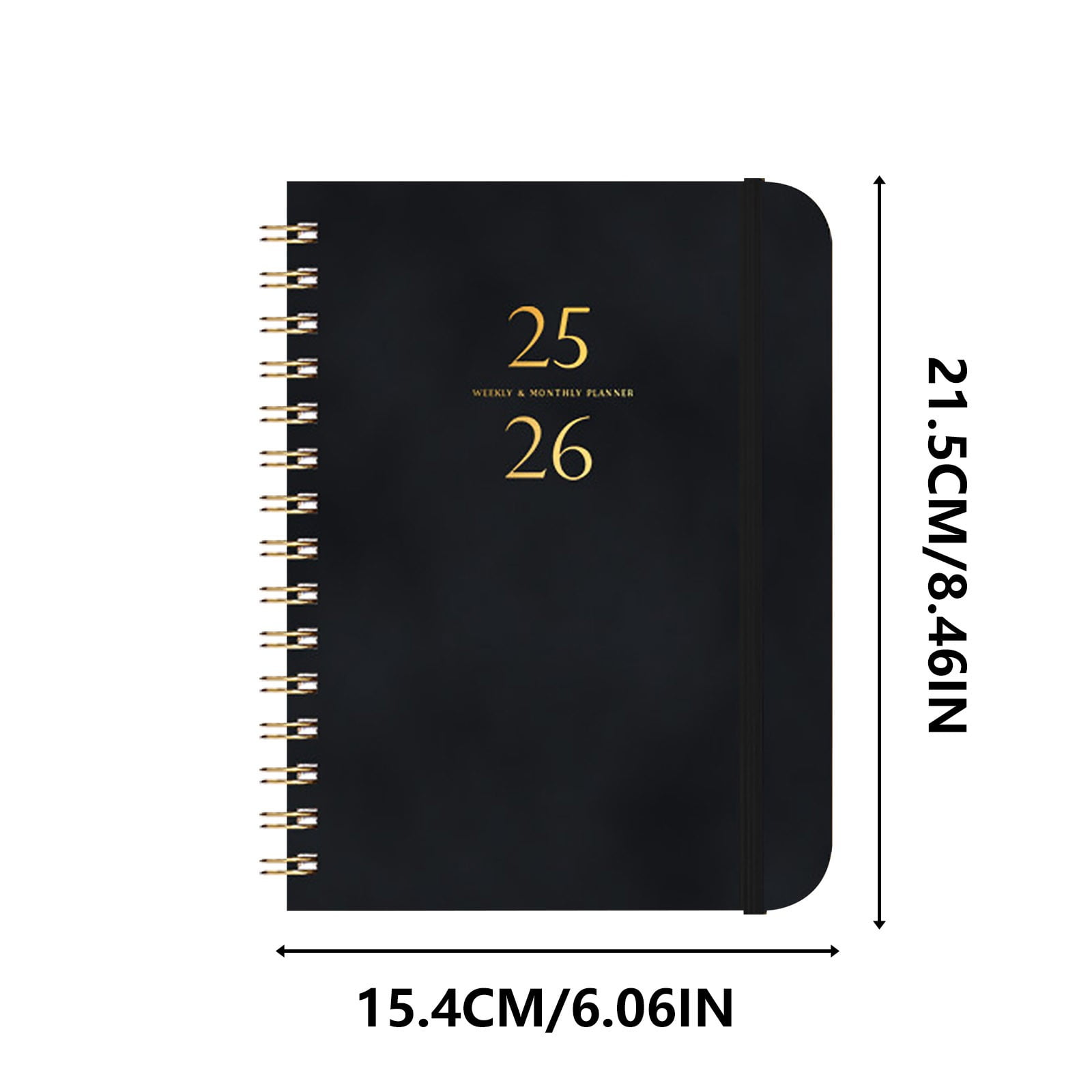 Darzheoy 2025-2026 Planner, Academic Planner 2025-2026 from July 2025, June 2026, Weekly & Monthly Planner Spiral Bound with 12 Monthly Tabs Black - Image 3