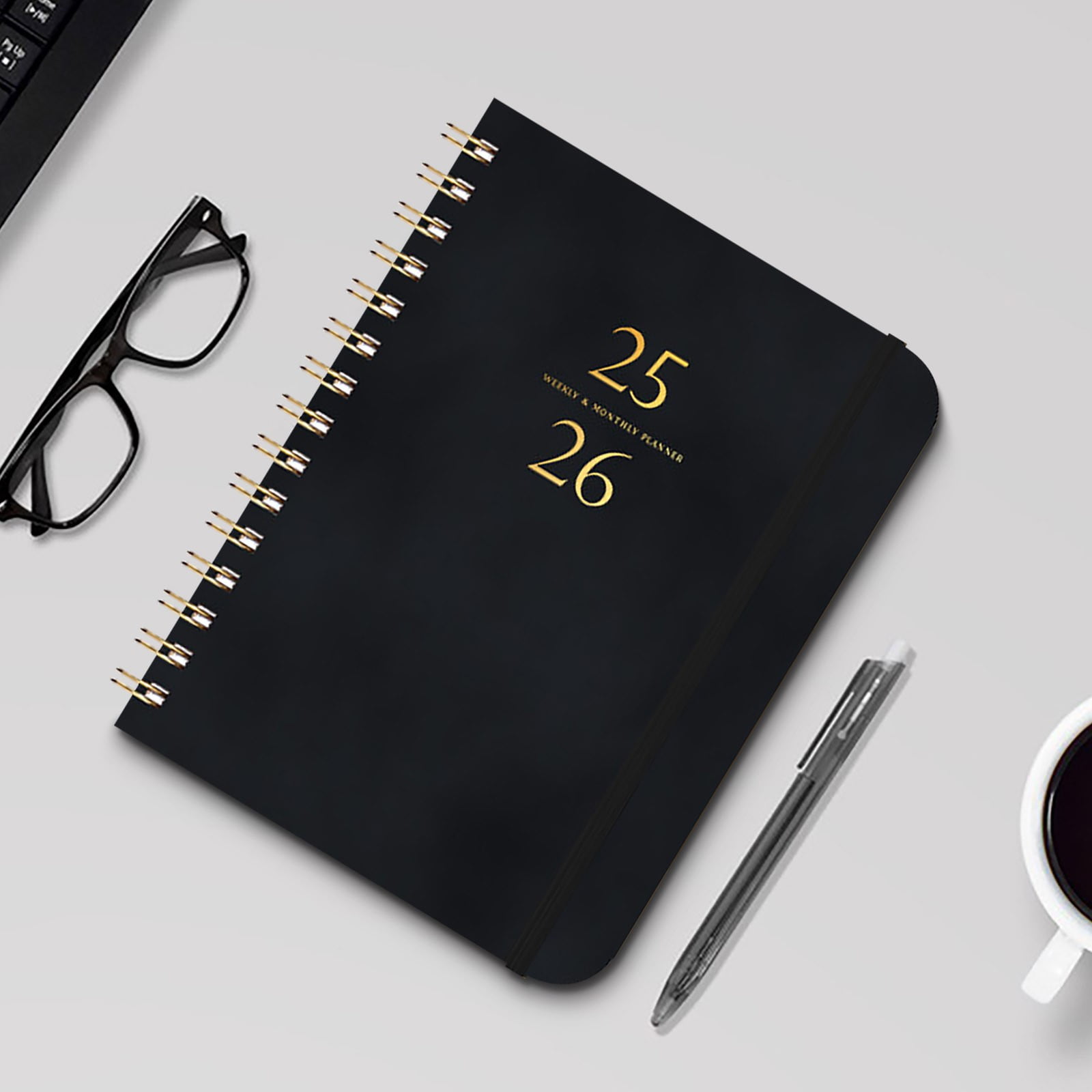 Darzheoy 2025-2026 Planner, Academic Planner 2025-2026 from July 2025, June 2026, Weekly & Monthly Planner Spiral Bound with 12 Monthly Tabs Black - Image 4