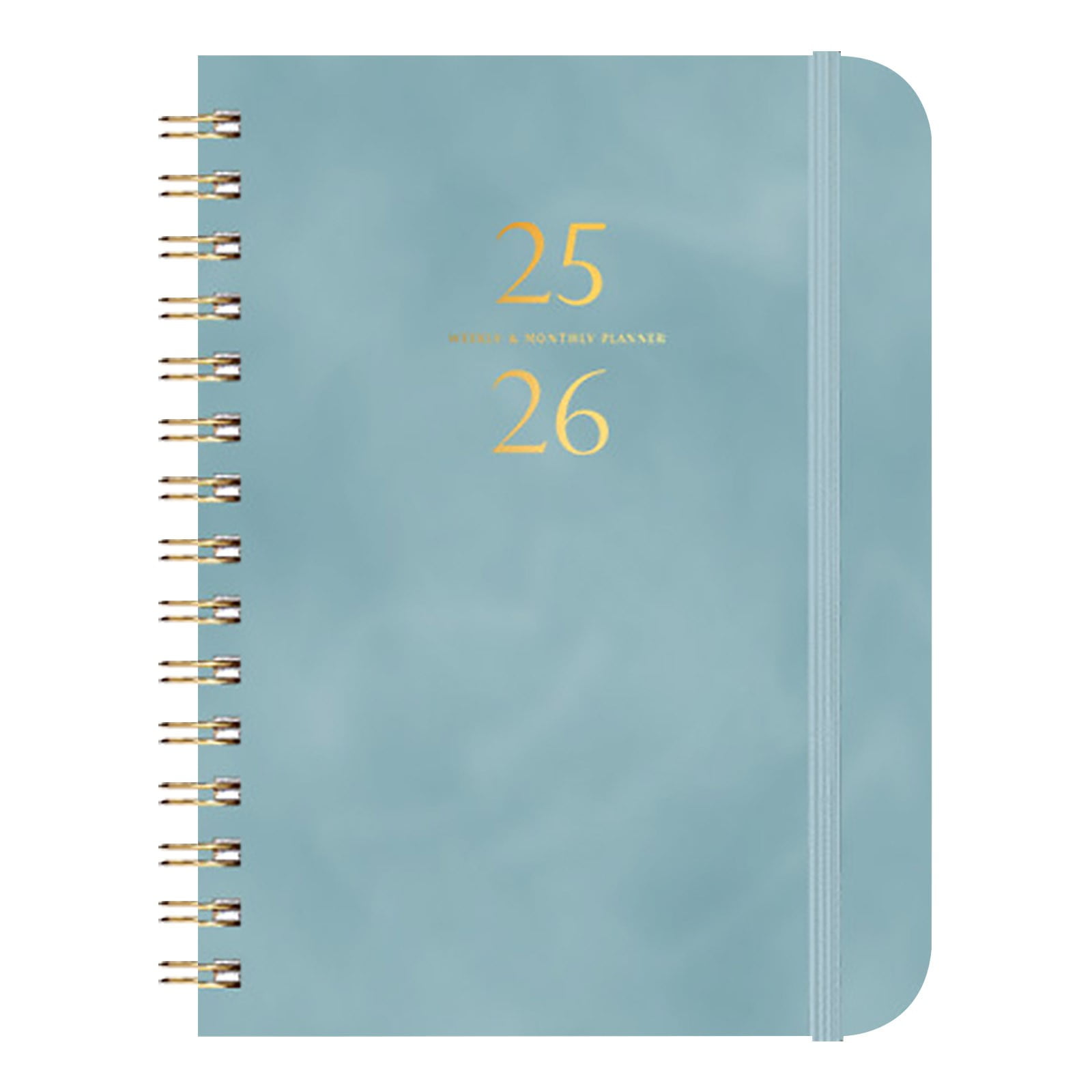 Darzheoy 2025-2026 Planner, Academic Planner 2025-2026 from July 2025, June 2026, Weekly & Monthly Planner Spiral Bound with 12 Monthly Tabs Blue - Image 1