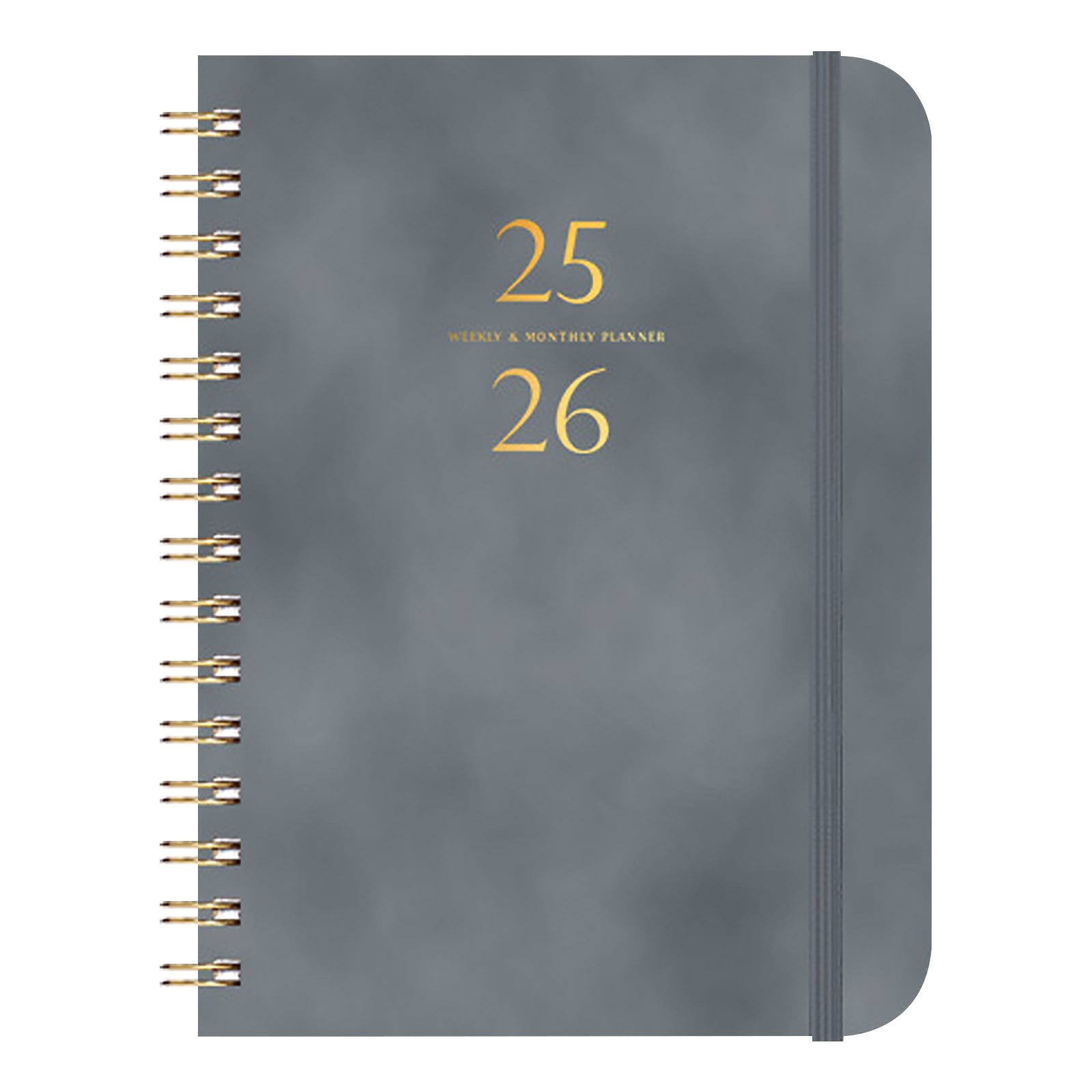 Darzheoy 2025-2026 Planner, Academic Planner 2025-2026 from July 2025, June 2026, Weekly & Monthly Planner Spiral Bound with 12 Monthly Tabs Gray - Image 1