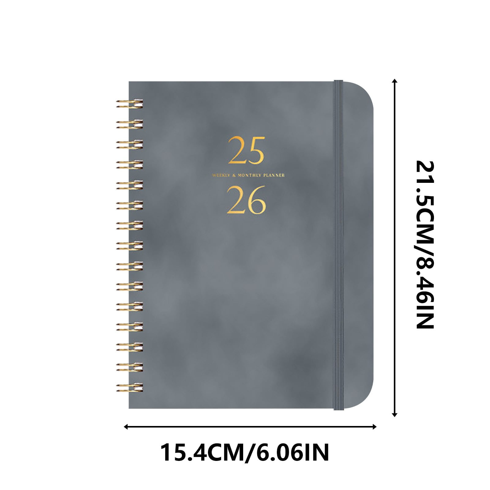Darzheoy 2025-2026 Planner, Academic Planner 2025-2026 from July 2025, June 2026, Weekly & Monthly Planner Spiral Bound with 12 Monthly Tabs Gray - Image 2