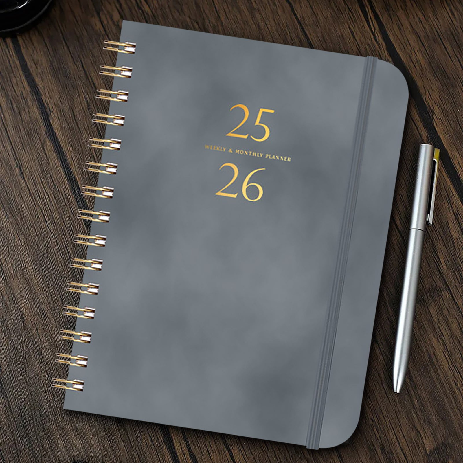 Darzheoy 2025-2026 Planner, Academic Planner 2025-2026 from July 2025, June 2026, Weekly & Monthly Planner Spiral Bound with 12 Monthly Tabs Gray - Image 5