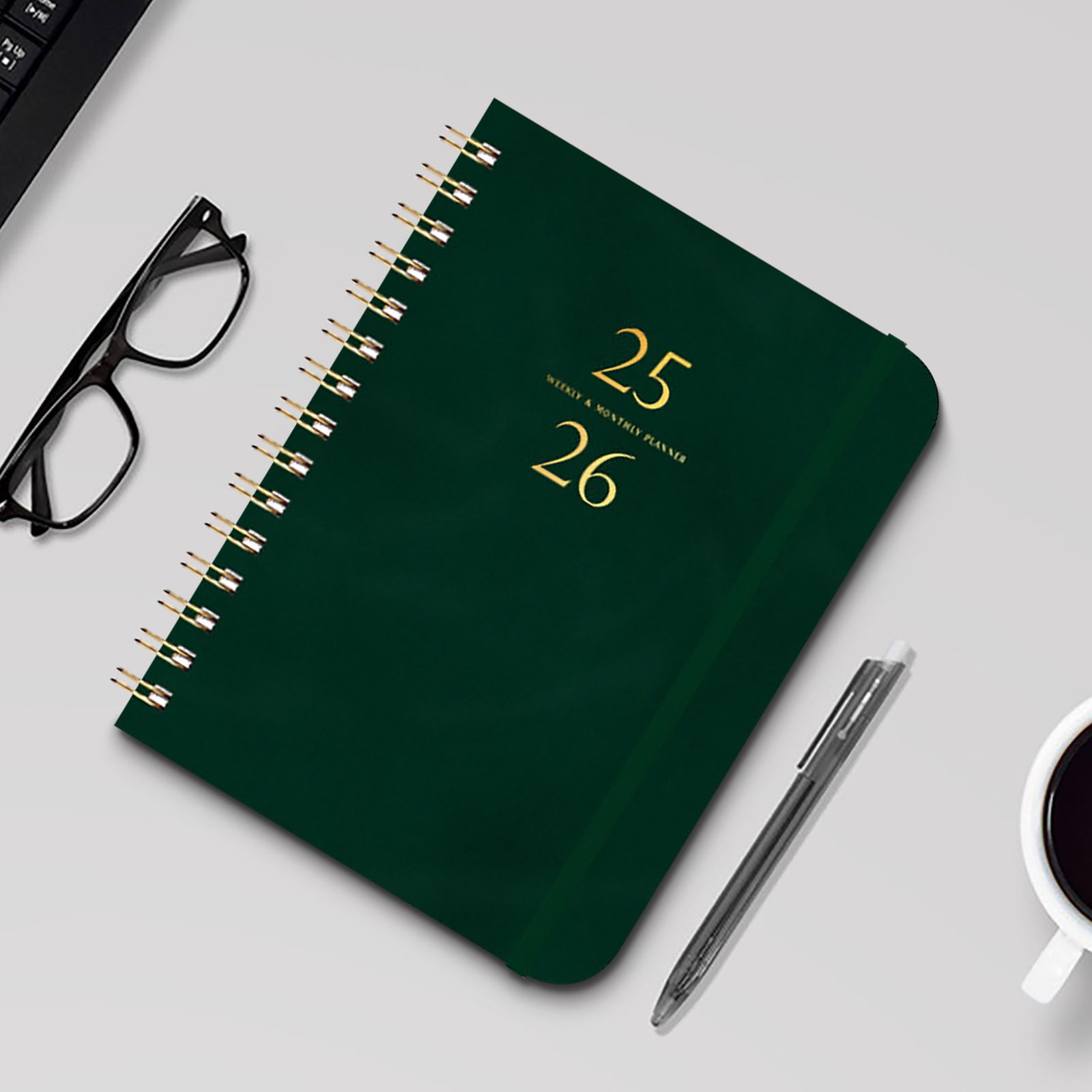Darzheoy 2025-2026 Planner, Academic Planner 2025-2026 from July 2025, June 2026, Weekly & Monthly Planner Spiral Bound with 12 Monthly Tabs Olive Green - Image 4