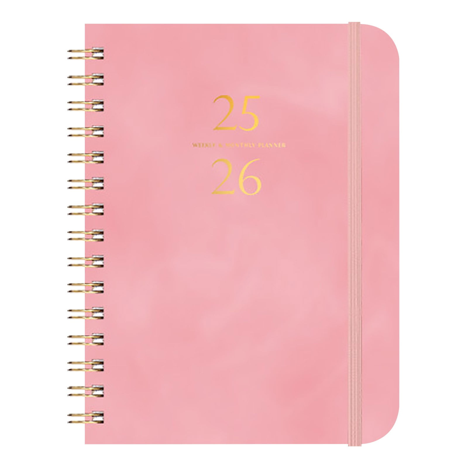 Darzheoy 2025-2026 Planner, Academic Planner 2025-2026 from July 2025, June 2026, Weekly & Monthly Planner Spiral Bound with 12 Monthly Tabs Pink - Image 1