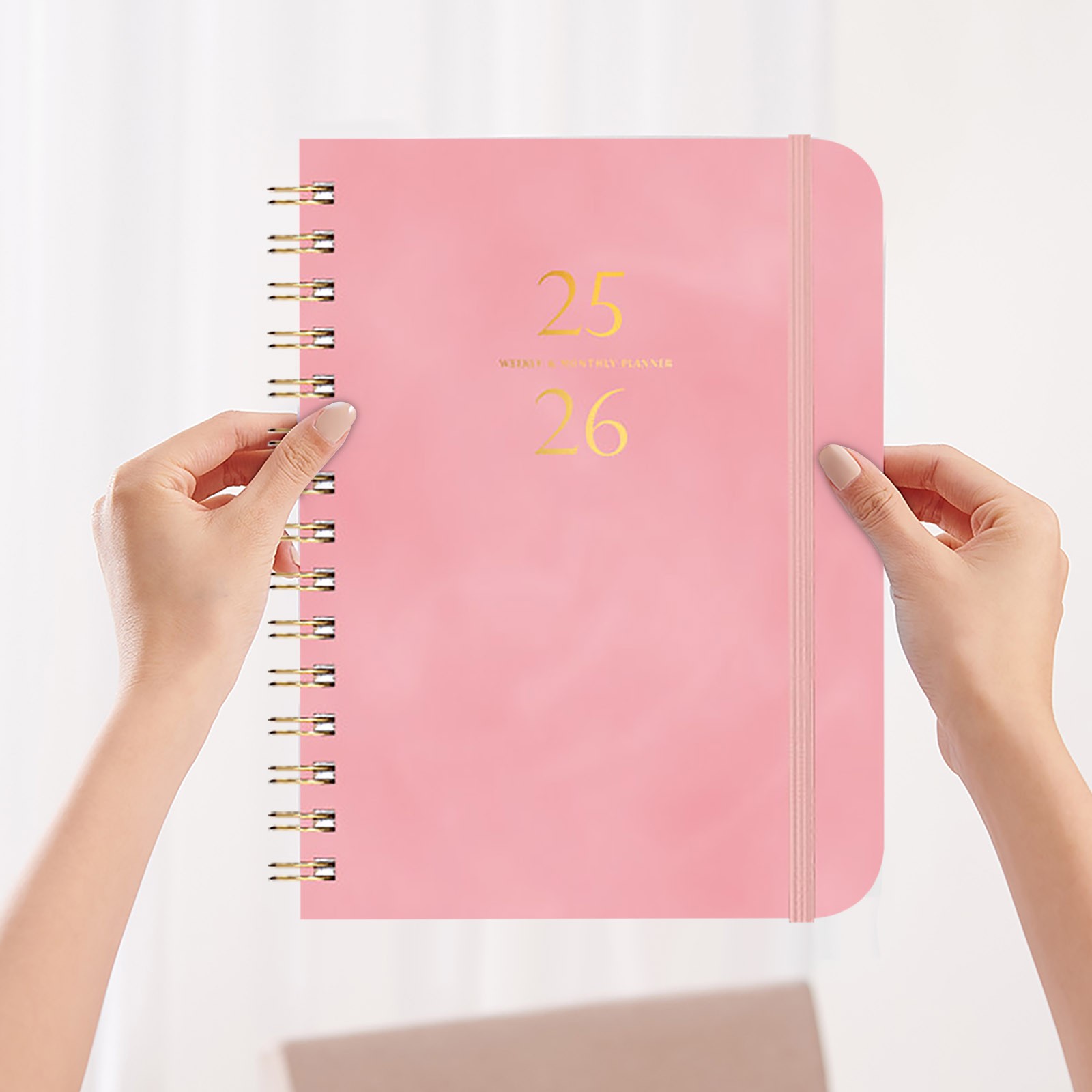 Darzheoy 2025-2026 Planner, Academic Planner 2025-2026 from July 2025, June 2026, Weekly & Monthly Planner Spiral Bound with 12 Monthly Tabs Pink - Image 3