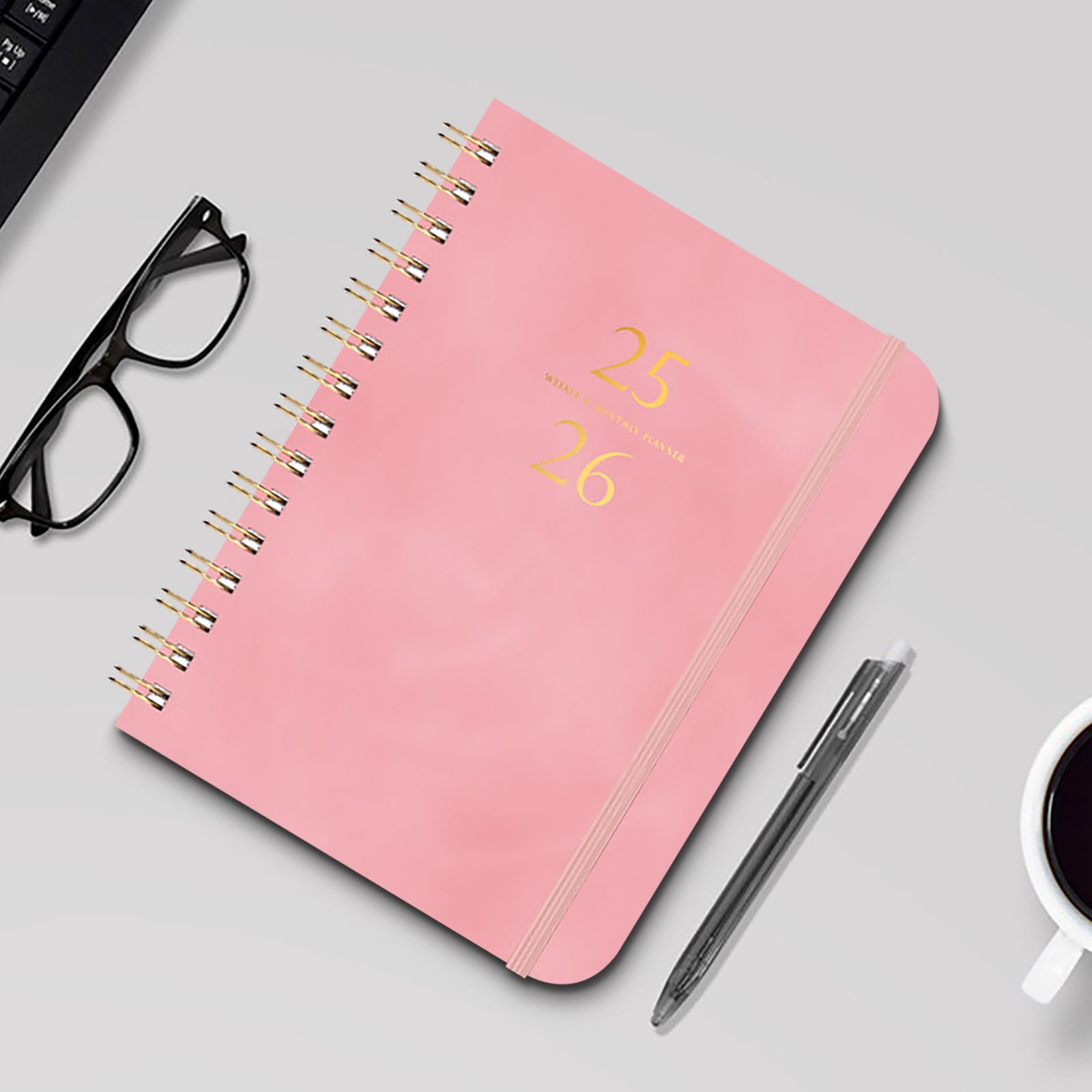 Darzheoy 2025-2026 Planner, Academic Planner 2025-2026 from July 2025, June 2026, Weekly & Monthly Planner Spiral Bound with 12 Monthly Tabs Pink - Image 4
