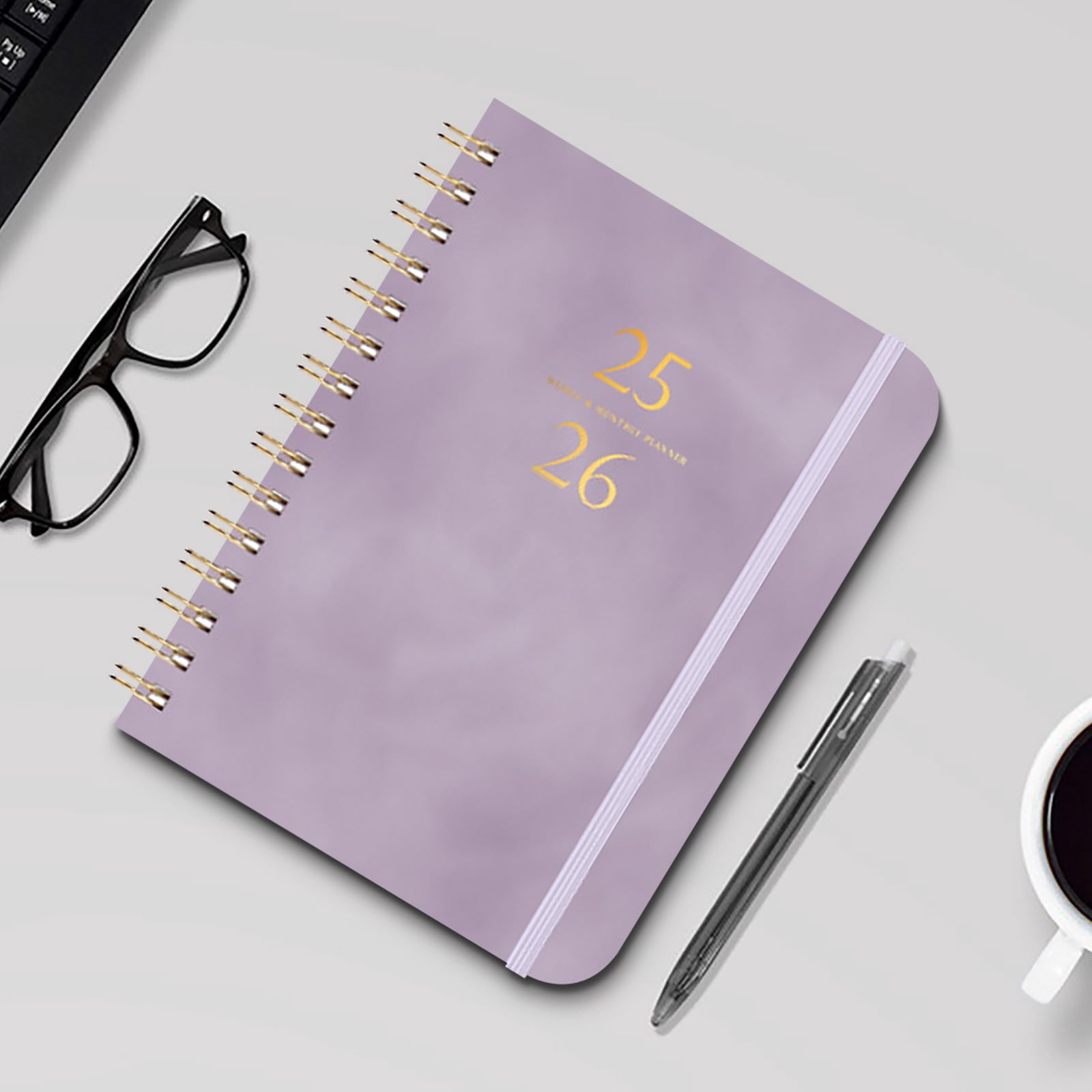 Darzheoy 2025-2026 Planner, Academic Planner 2025-2026 from July 2025, June 2026, Weekly & Monthly Planner Spiral Bound with 12 Monthly Tabs Purple - Image 4
