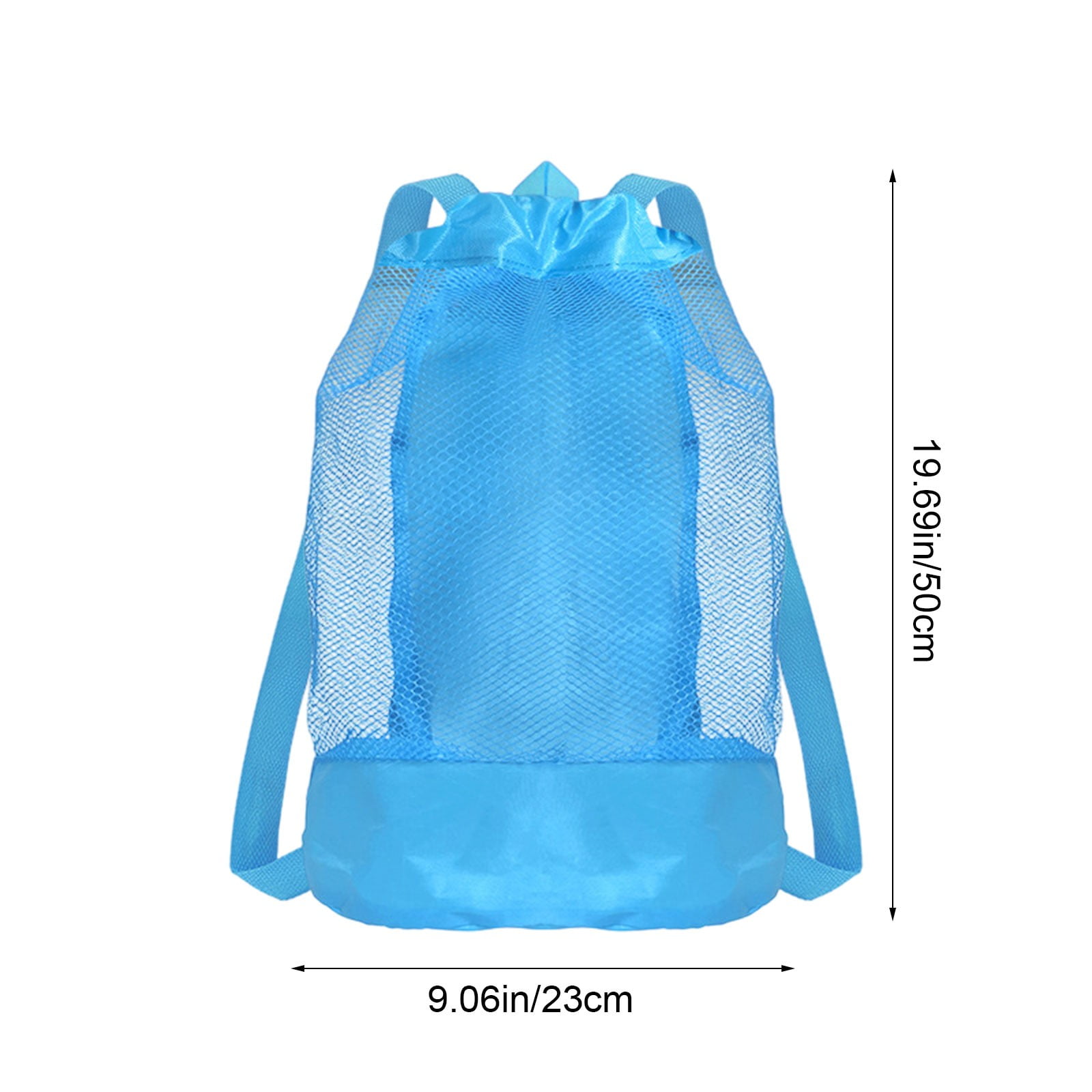 Darzheoy Swim Bag Mesh Drawstring Backpack Beach Backpack for Swimming, Gym, and Workout Gear Blue - Image 2