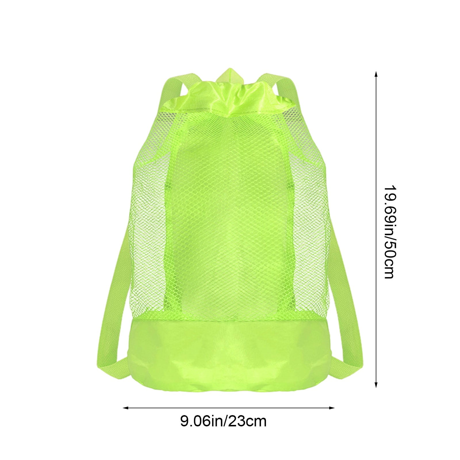 Darzheoy Swim Bag Mesh Drawstring Backpack Beach Backpack for Swimming, Gym, and Workout Gear Green - Image 2