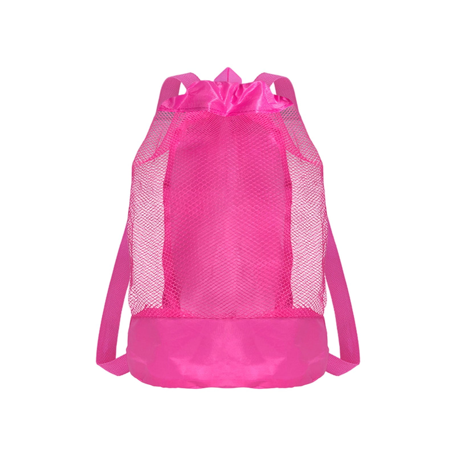 Darzheoy Swim Bag Mesh Drawstring Backpack Beach Backpack for Swimming, Gym, and Workout Gear Hot Pink - Image 1