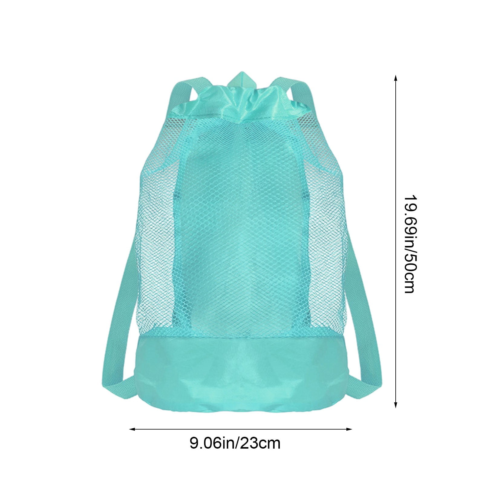 Darzheoy Swim Bag Mesh Drawstring Backpack Beach Backpack for Swimming, Gym, and Workout Gear Mint Green - Image 2