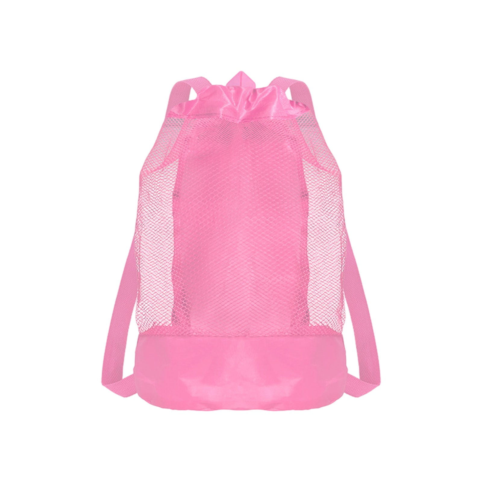 Darzheoy Swim Bag Mesh Drawstring Backpack Beach Backpack for Swimming, Gym, and Workout Gear Pink - Image 1