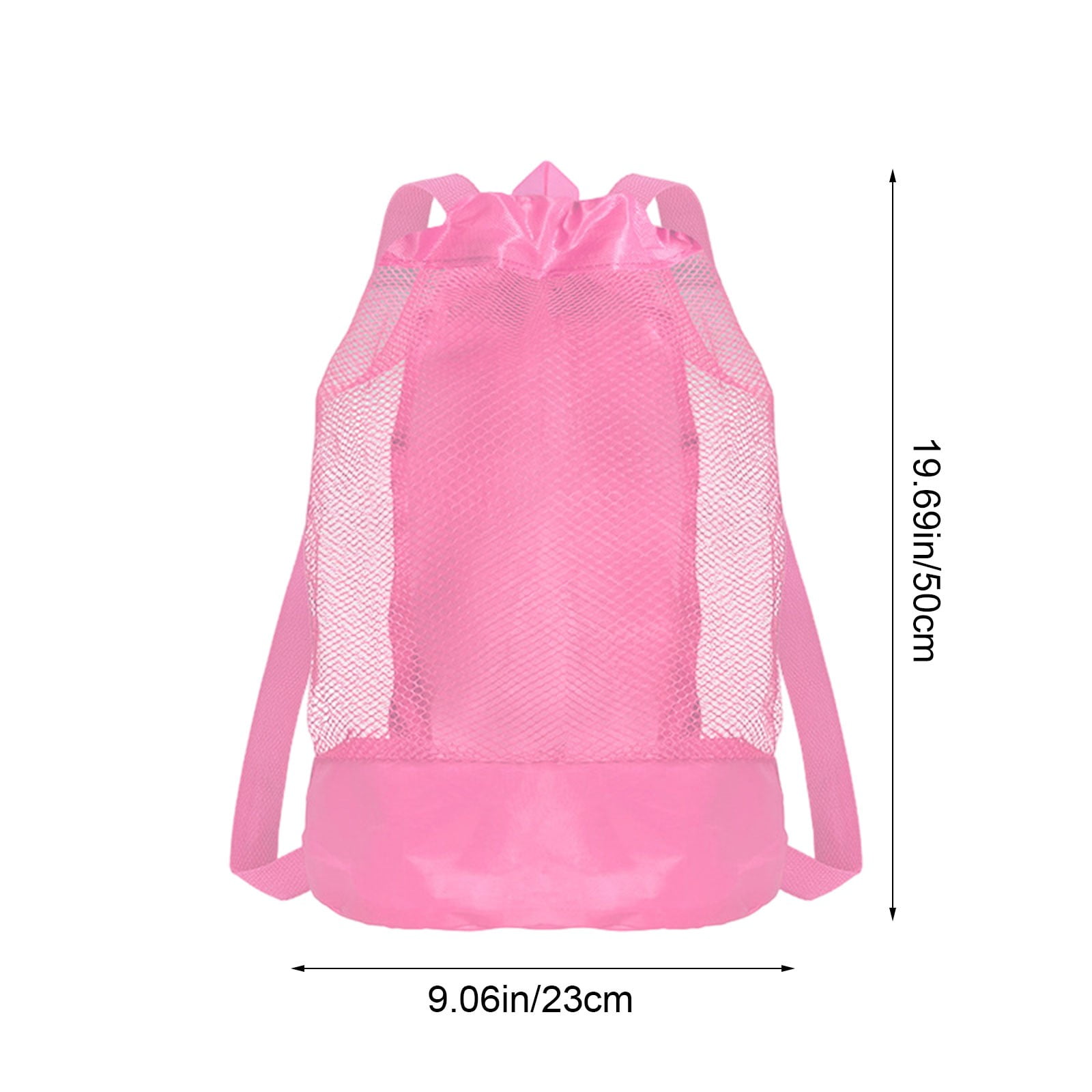 Darzheoy Swim Bag Mesh Drawstring Backpack Beach Backpack for Swimming, Gym, and Workout Gear Pink - Image 2