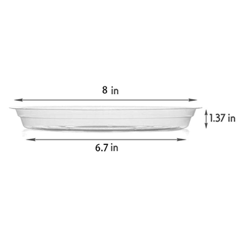 Darzheoy 5 Pack Clear Plastic Plant Saucers Drip Trays Plant Plate Dish for Indoor Planters Flower Pots, 10 inch A - Image 2