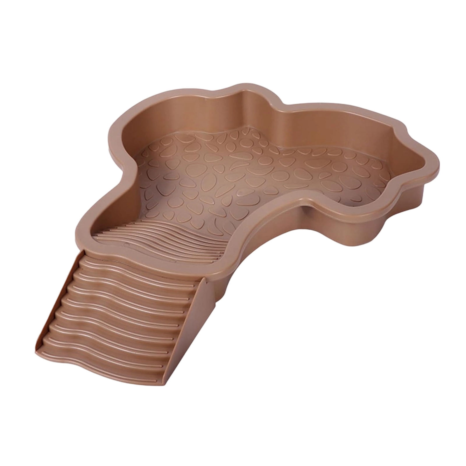 Darzheoy Reptile Bathing Pool Turtle Bath Amphibians Accessories with Ramp Tortoise Feeder Lizards Habitat for Tortoise Scorpion Snake A - Image 2