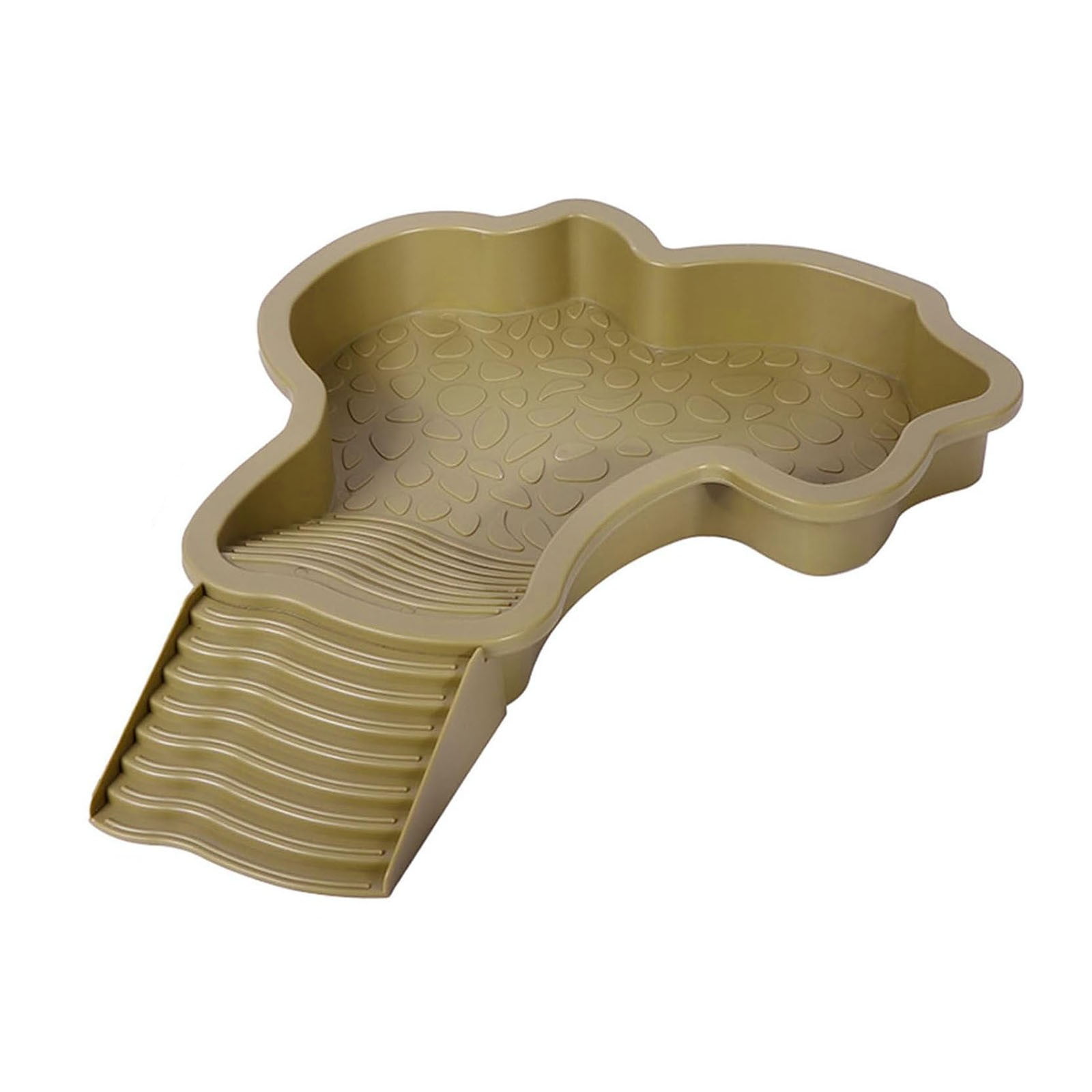 Darzheoy Reptile Bathing Pool Turtle Bath Amphibians Accessories with Ramp Tortoise Feeder Lizards Habitat for Tortoise Scorpion Snake B - Image 2
