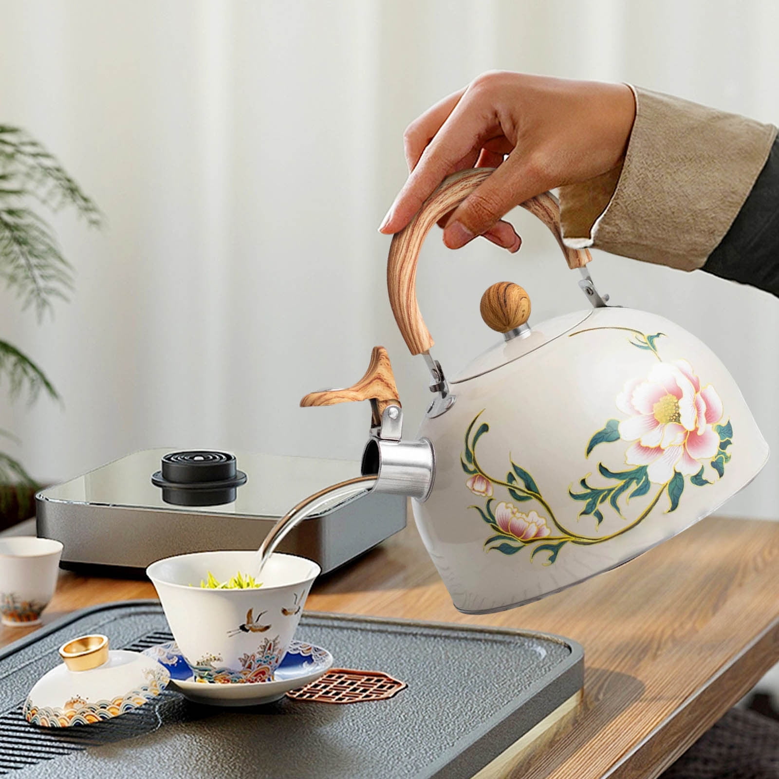 Darzheoy Whistling Tea Kettle for Stovetop, Stainless Steel Tea Pot Kettles, Rapid Boiling Teapot with Stay-Cool Ergonomic Handle, Perfect for Home & Kitchen Multicolor - Image 6