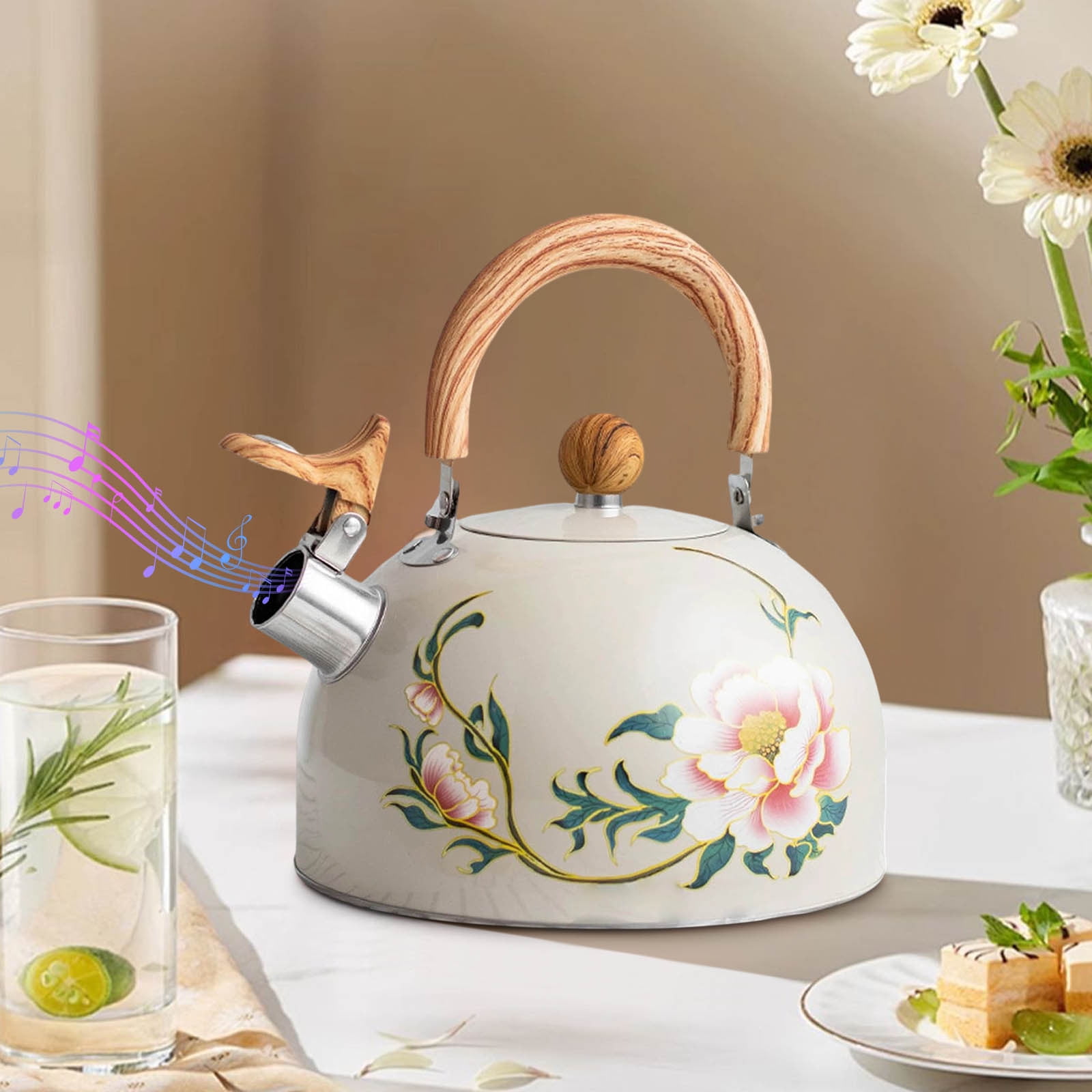 Darzheoy Whistling Tea Kettle for Stovetop, Stainless Steel Tea Pot Kettles, Rapid Boiling Teapot with Stay-Cool Ergonomic Handle, Perfect for Home & Kitchen Multicolor - Image 7