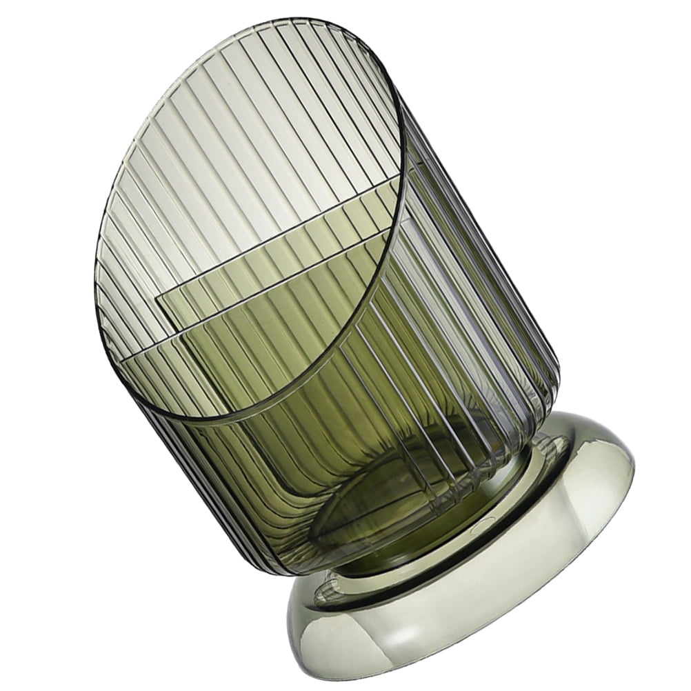 SKISUNO Makeup Brush Holder Pet Green Cylinder 1Set 6.09X4.52X4.52in - Image 3