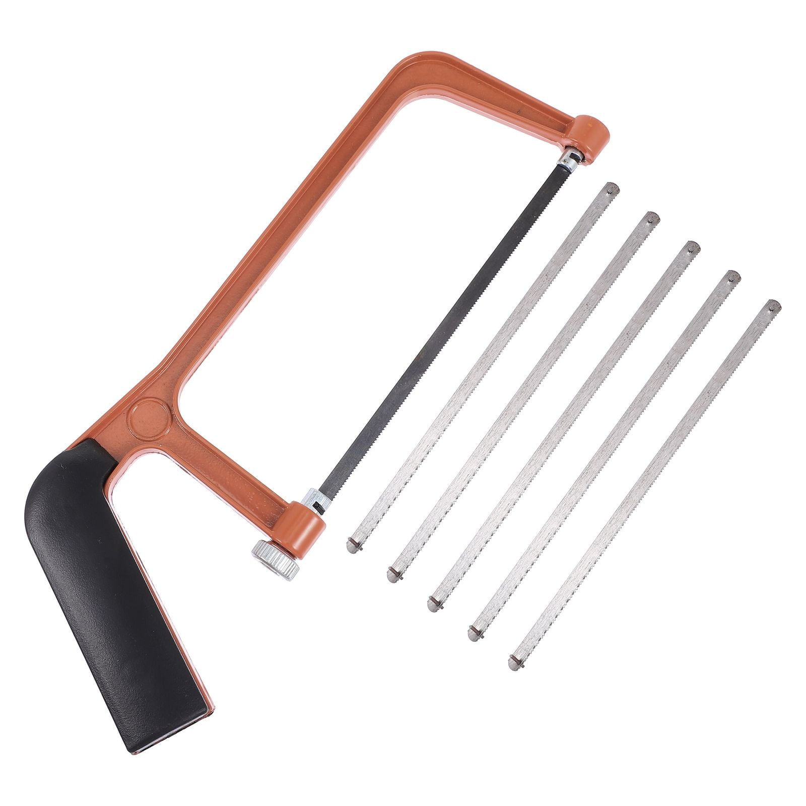 SKISUNO Orange Mini Hacksaw Set for Kids and Gardeners, Compact Hand Saw for Precise Cutting and Craft Projects - Image 1