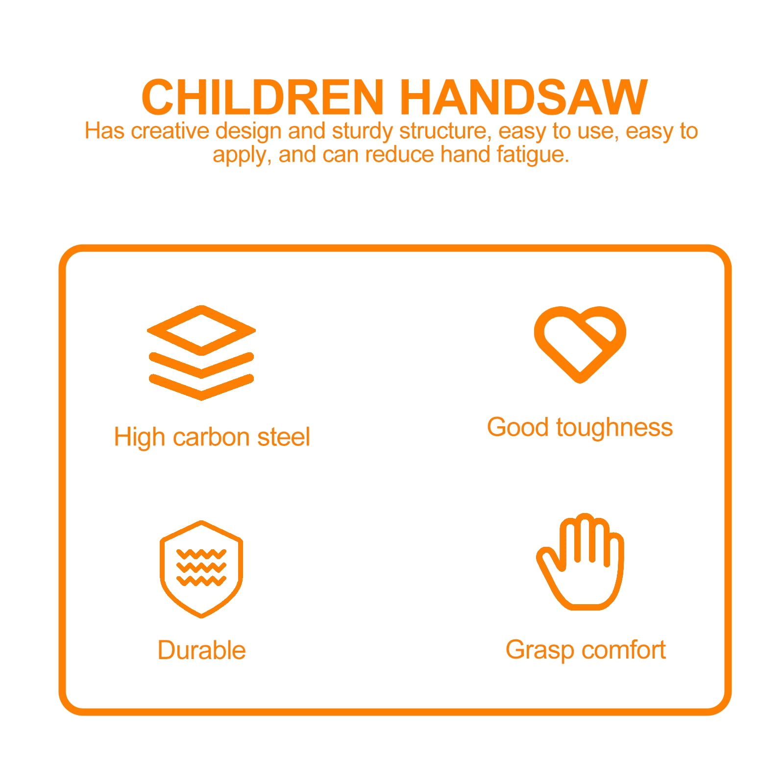 SKISUNO Orange Mini Hacksaw Set for Kids and Gardeners, Compact Hand Saw for Precise Cutting and Craft Projects - Image 3