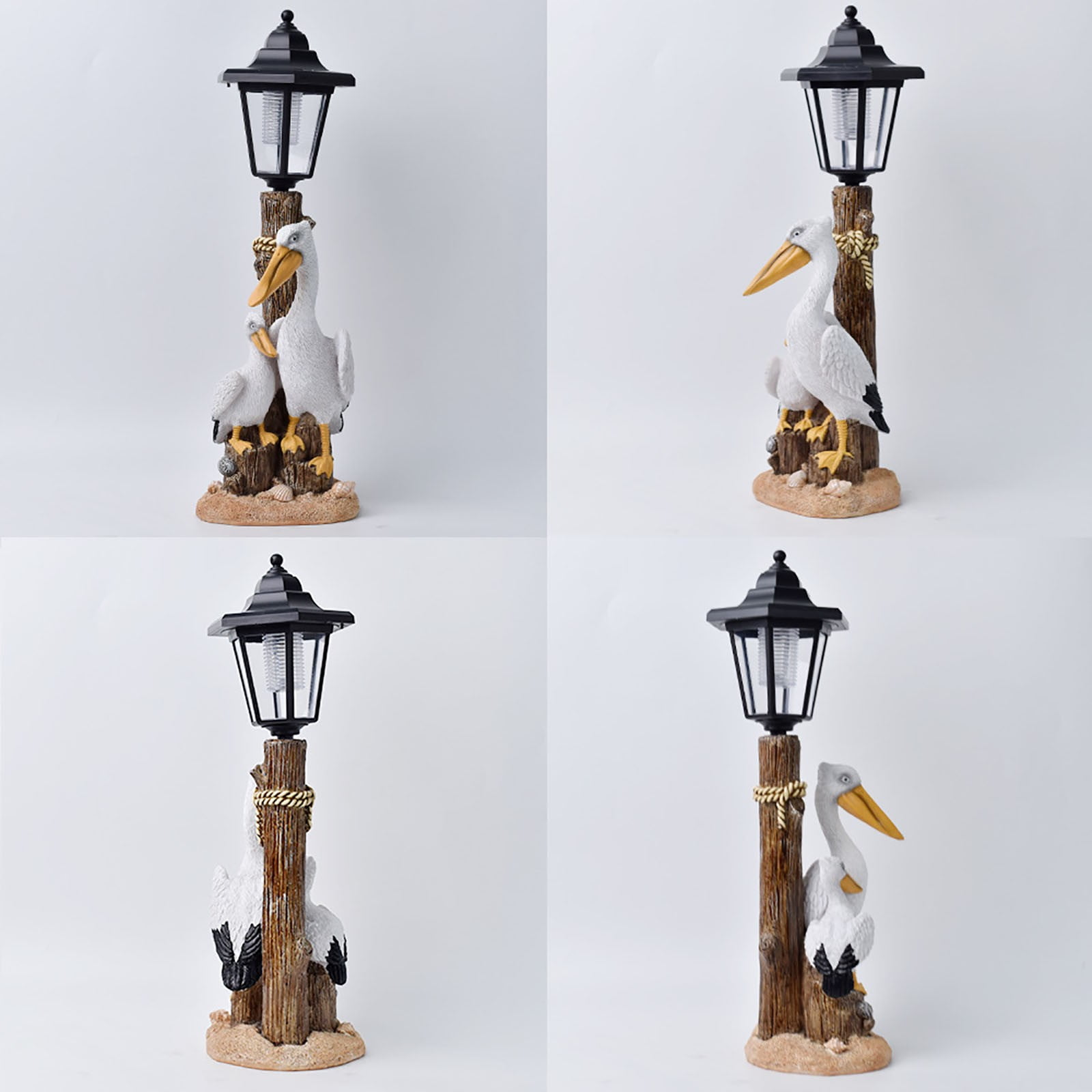 Darzheoy Pelican Garden Statue with Solar Lantern Pelican Solar Light for Outside Decor Sculptures & Statues Lights for Lawn Decor A - Image 4