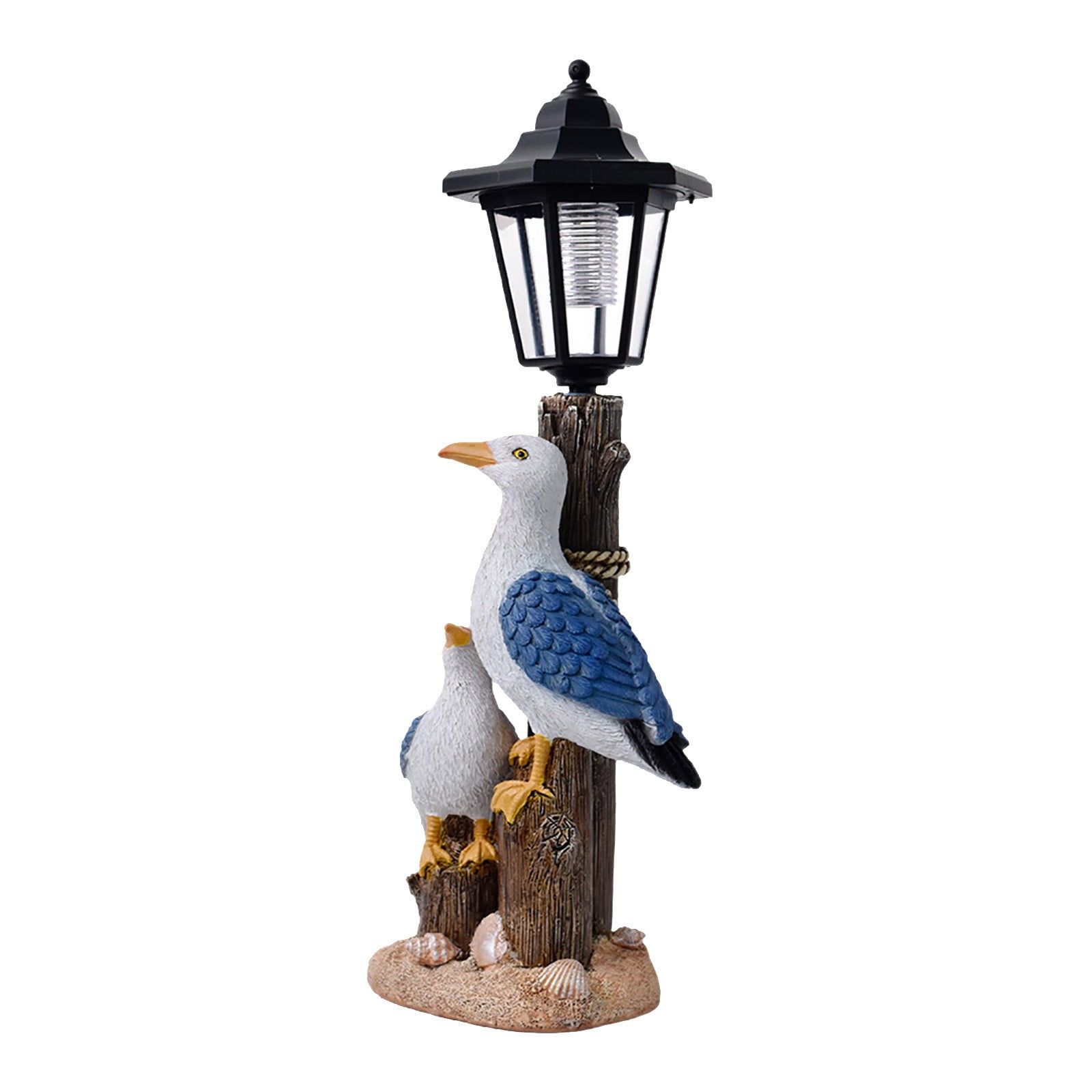 Darzheoy Pelican Garden Statue with Solar Lantern Pelican Solar Light for Outside Decor Sculptures & Statues Lights for Lawn Decor B - Image 1