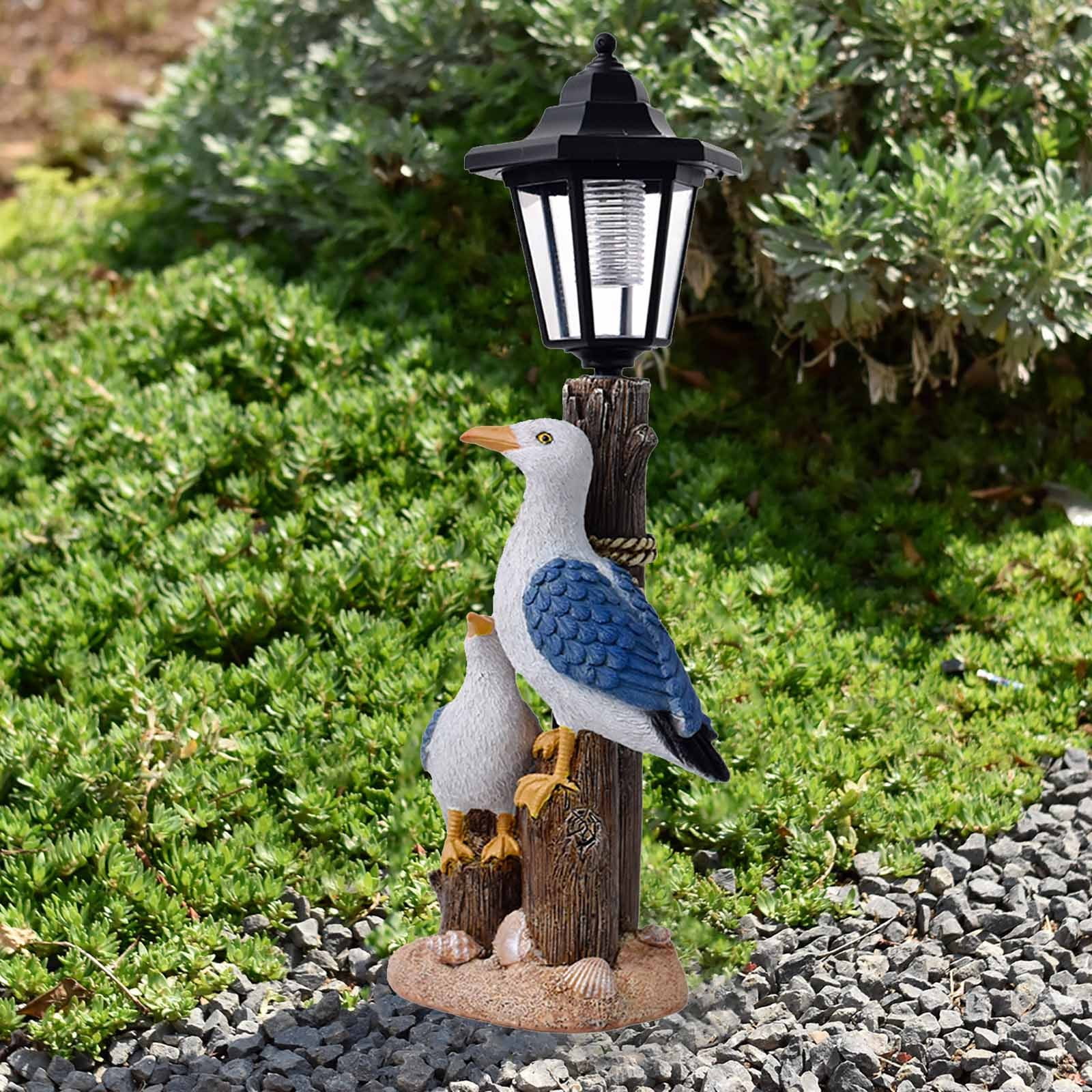 Darzheoy Pelican Garden Statue with Solar Lantern Pelican Solar Light for Outside Decor Sculptures & Statues Lights for Lawn Decor B - Image 3