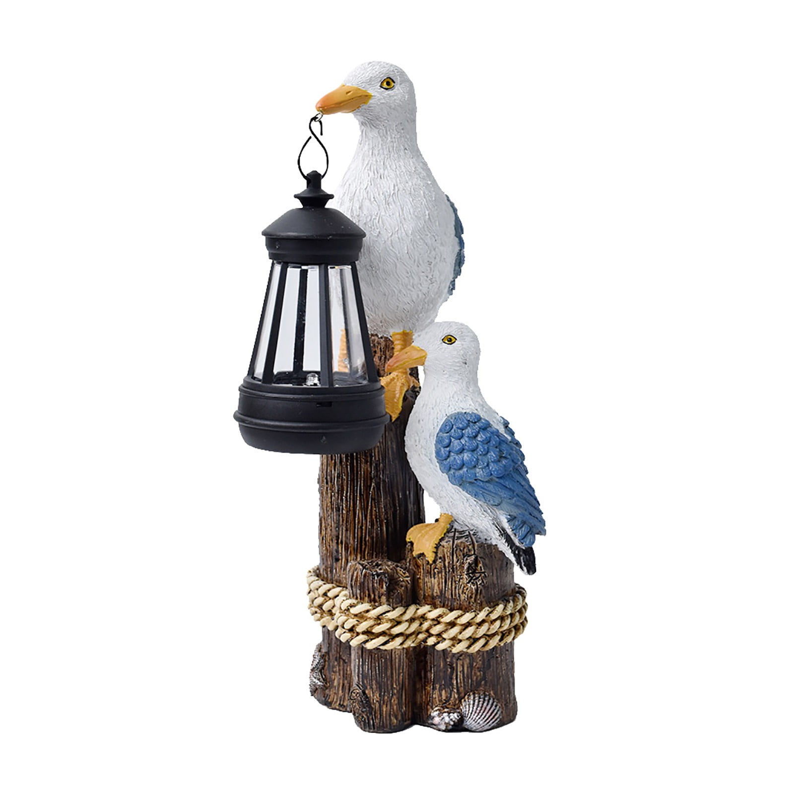 Darzheoy Pelican Garden Statue with Solar Lantern Pelican Solar Light for Outside Decor Sculptures & Statues Lights for Lawn Decor D - Image 1
