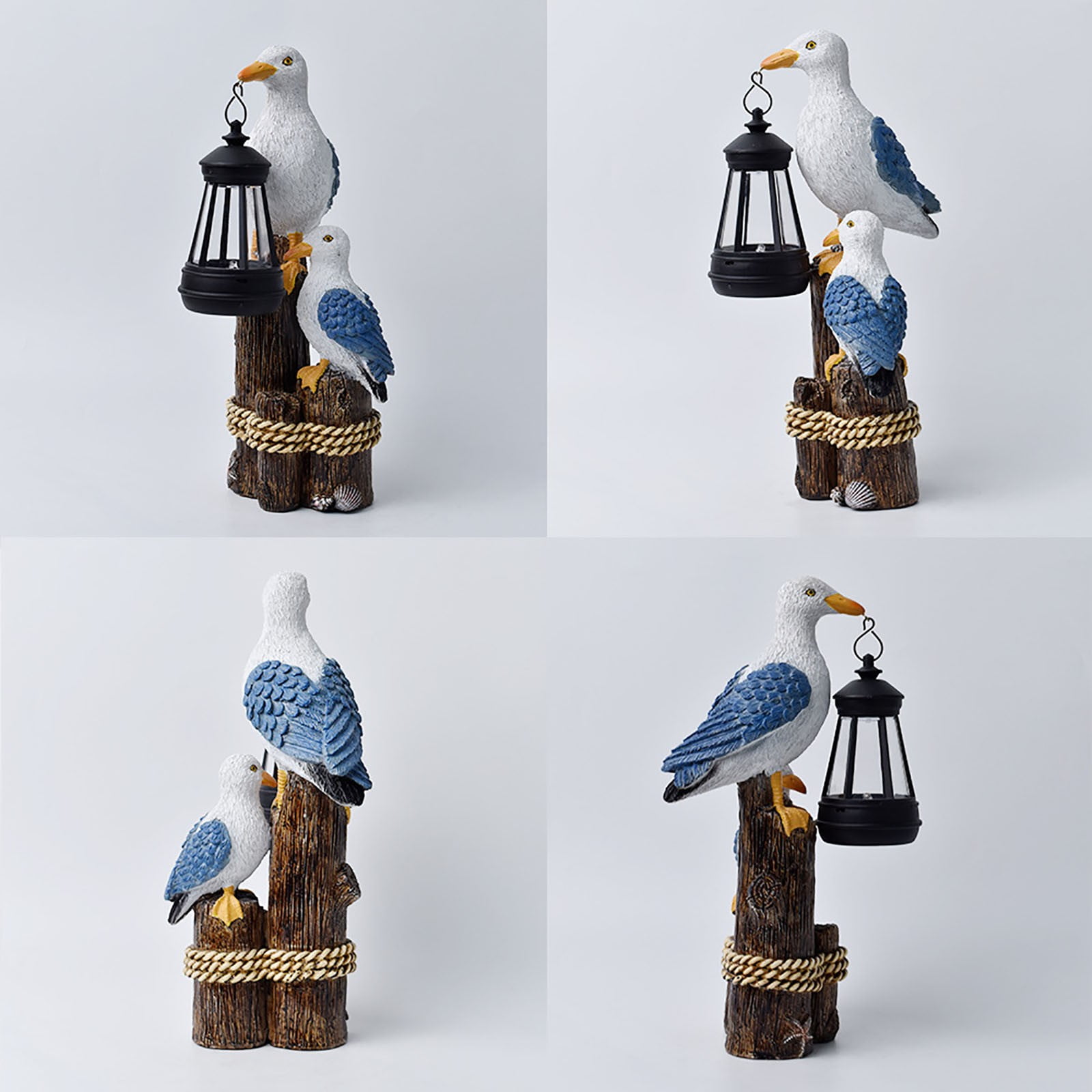 Darzheoy Pelican Garden Statue with Solar Lantern Pelican Solar Light for Outside Decor Sculptures & Statues Lights for Lawn Decor D - Image 5