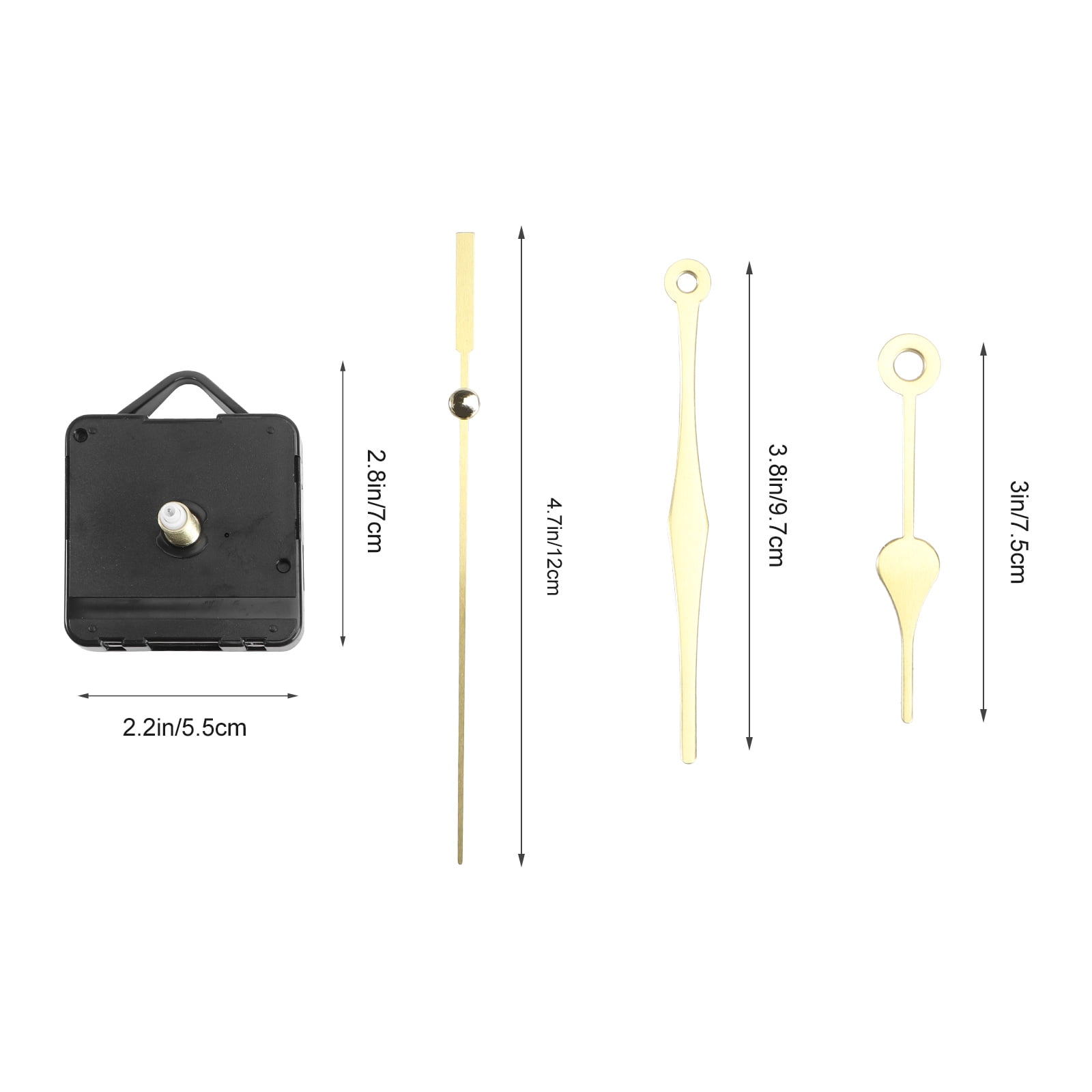 Silent Quartz Clock Movement Replacement Kit with Thread Shaft 11mm Clock Mechanism Parts No Battery Included - Image 2