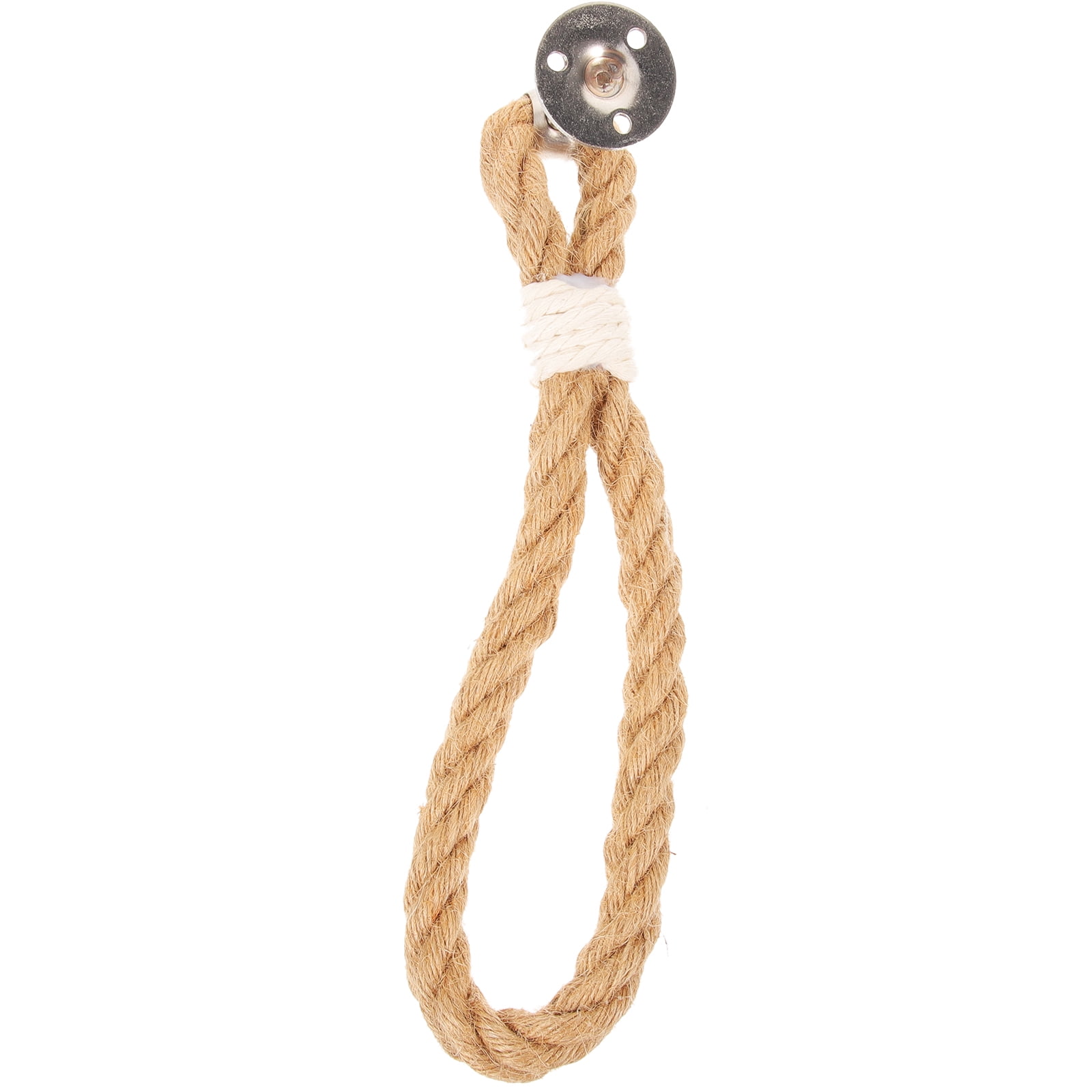 SKISUNO 1Pack Boho Towel Holder Jute Rope Circular European Style 11.8x0.7in - Image 1