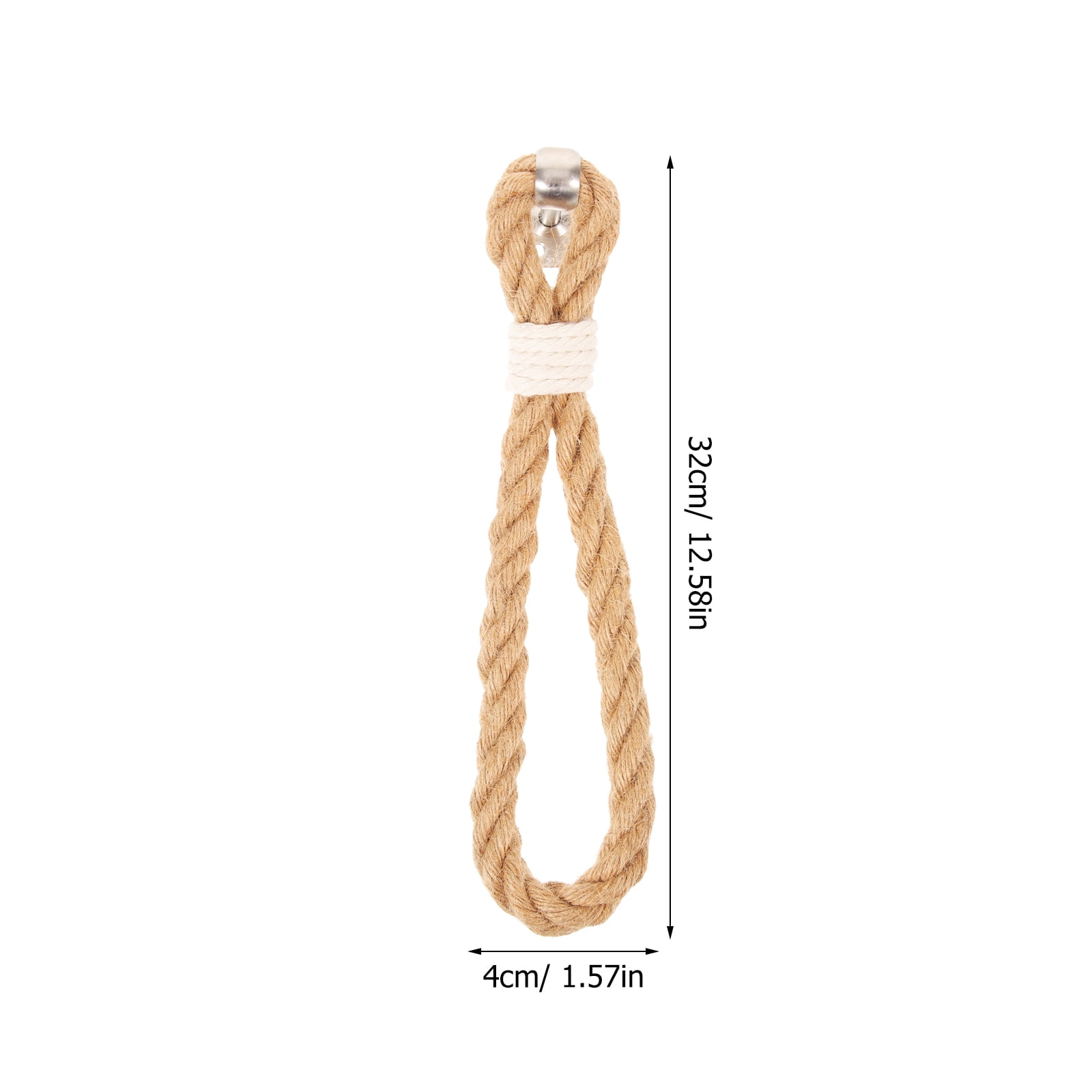 SKISUNO 1Pack Boho Towel Holder Jute Rope Circular European Style 11.8x0.7in - Image 2
