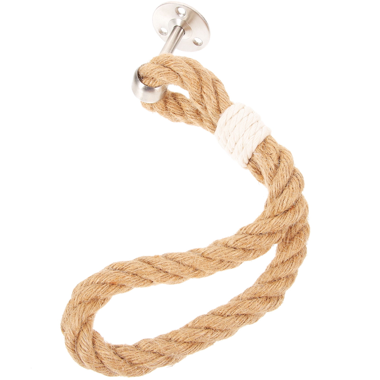SKISUNO 1Pack Boho Towel Holder Jute Rope Circular European Style 11.8x0.7in - Image 4