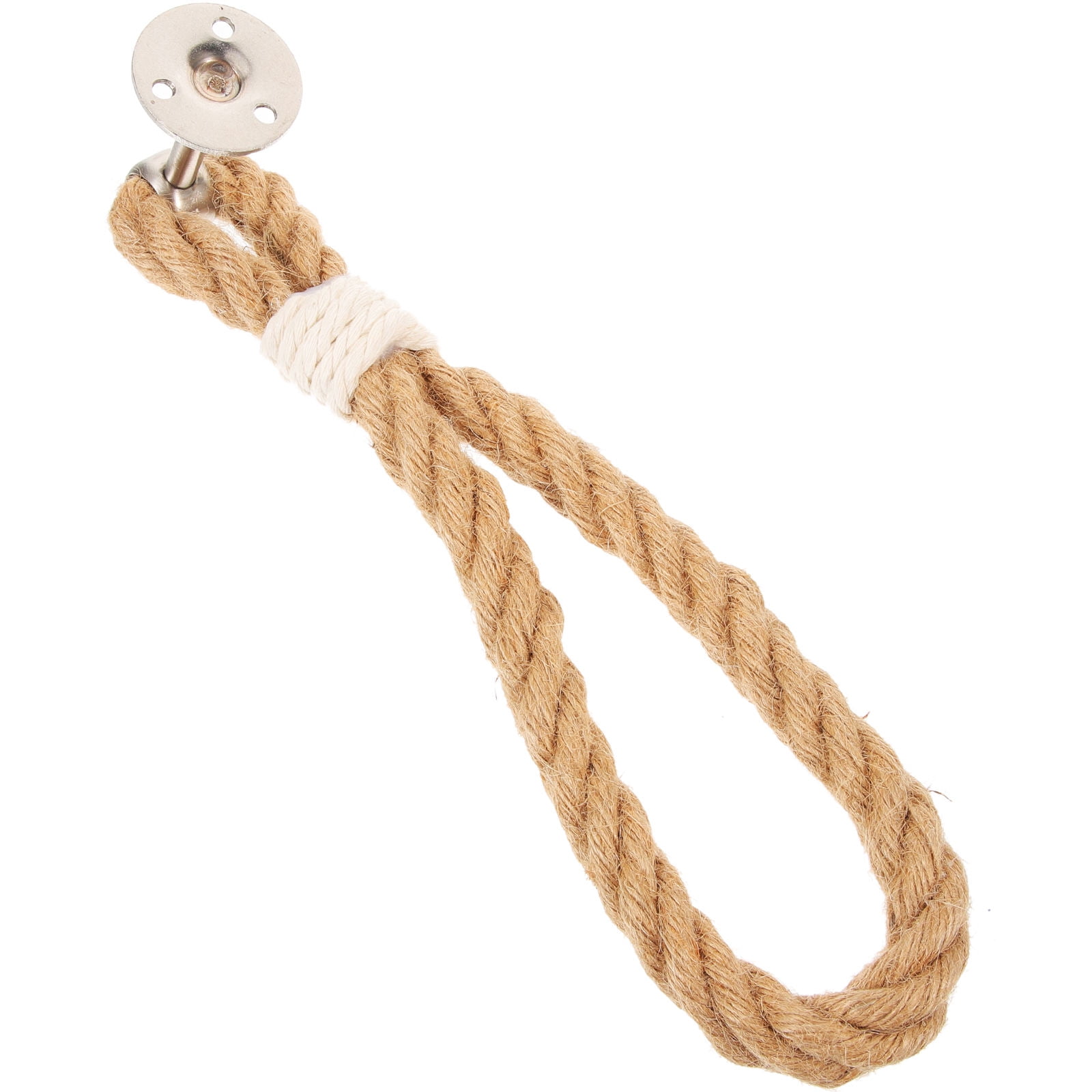 SKISUNO 1Pack Boho Towel Holder Jute Rope Circular European Style 11.8x0.7in - Image 7