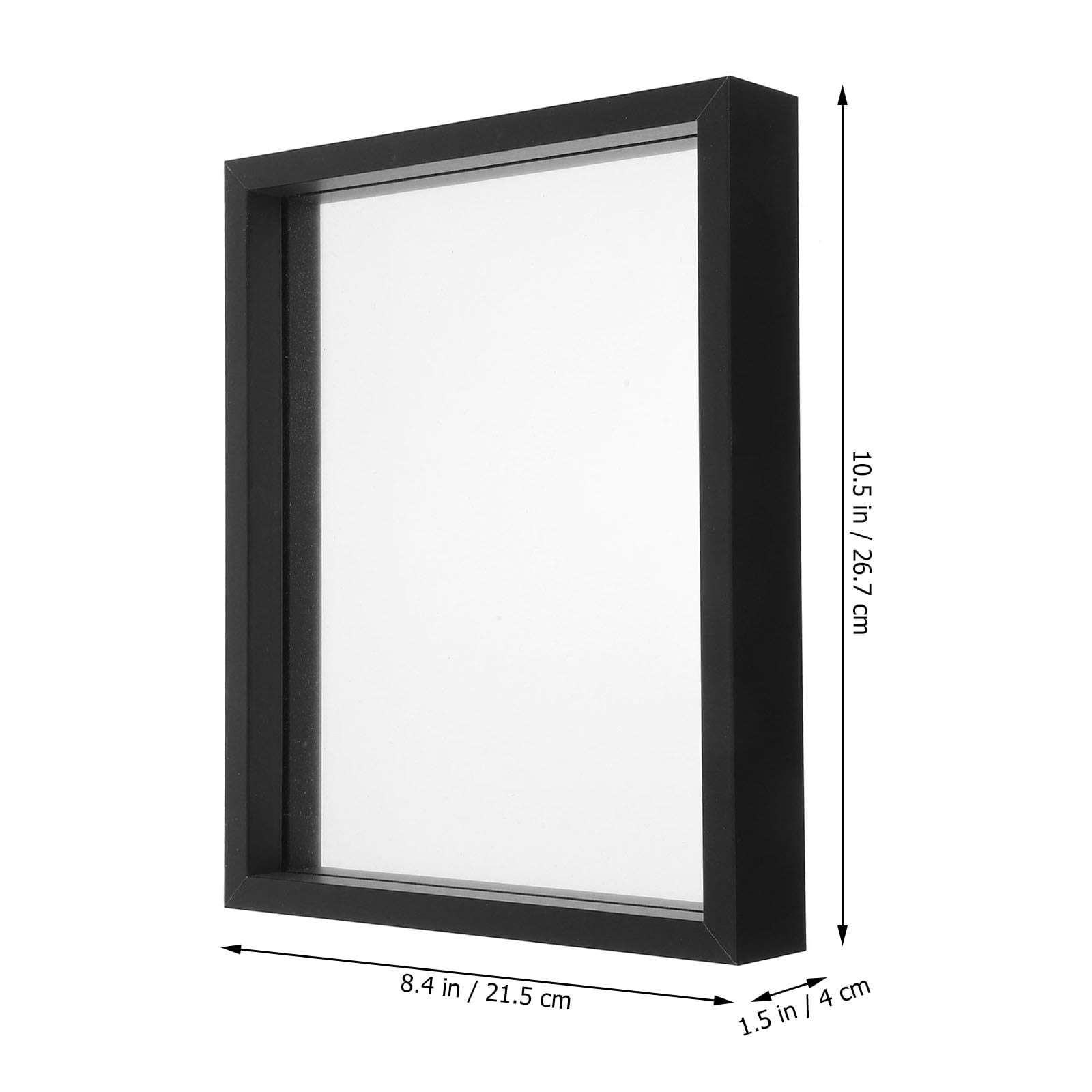 SKISUNO Double-Sided Glass Photo Frame 10.5x8.3in Clear Transparent Picture Frame Set of 1 - Image 2