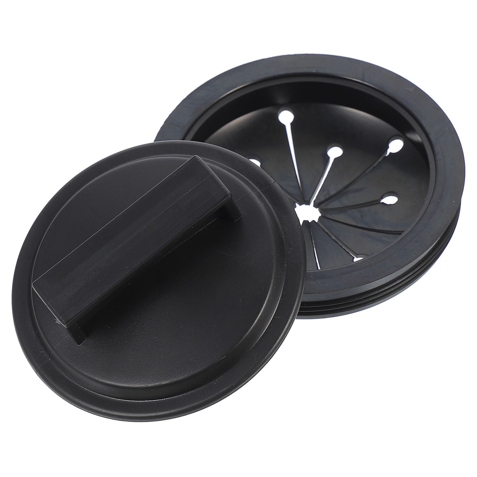 HOOWIFFY 2-Pack Garbage Disposal Sink Guard in Black ABS Plastic, 6.25 x 5.05 x 3.5 Inches, Protector for Home Kitchen - Image 1