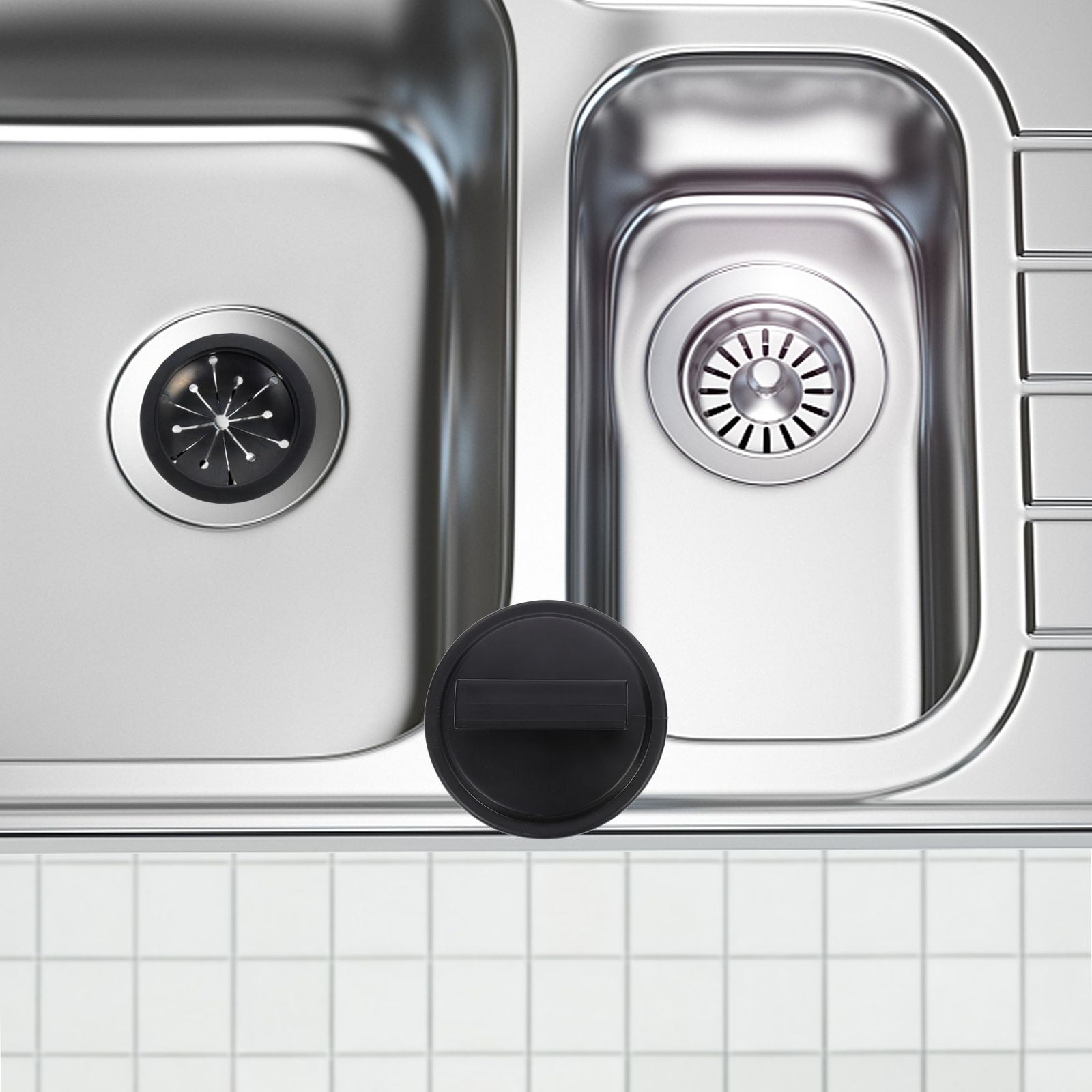 HOOWIFFY 2-Pack Garbage Disposal Sink Guard in Black ABS Plastic, 6.25 x 5.05 x 3.5 Inches, Protector for Home Kitchen - Image 3