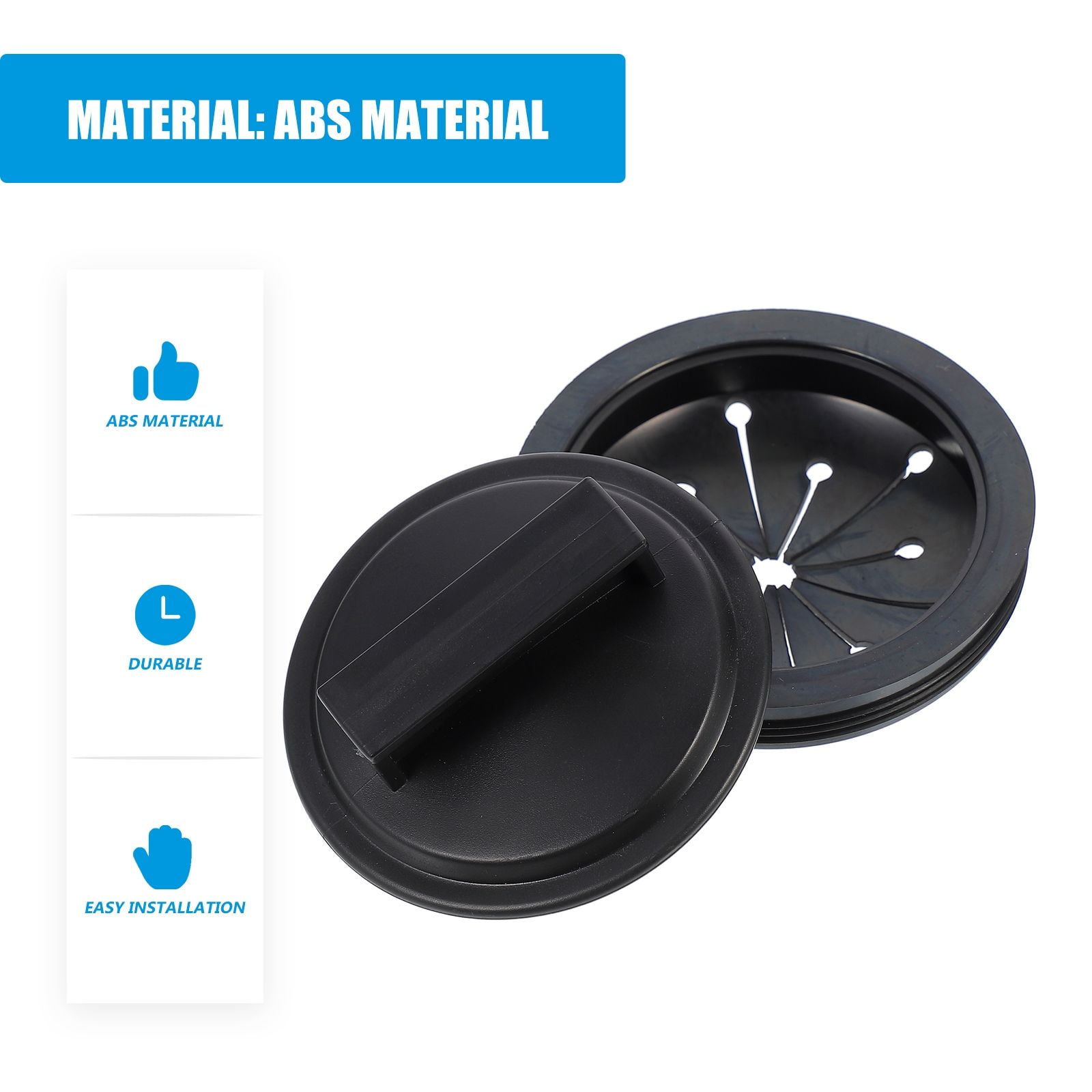 HOOWIFFY 2-Pack Garbage Disposal Sink Guard in Black ABS Plastic, 6.25 x 5.05 x 3.5 Inches, Protector for Home Kitchen - Image 6