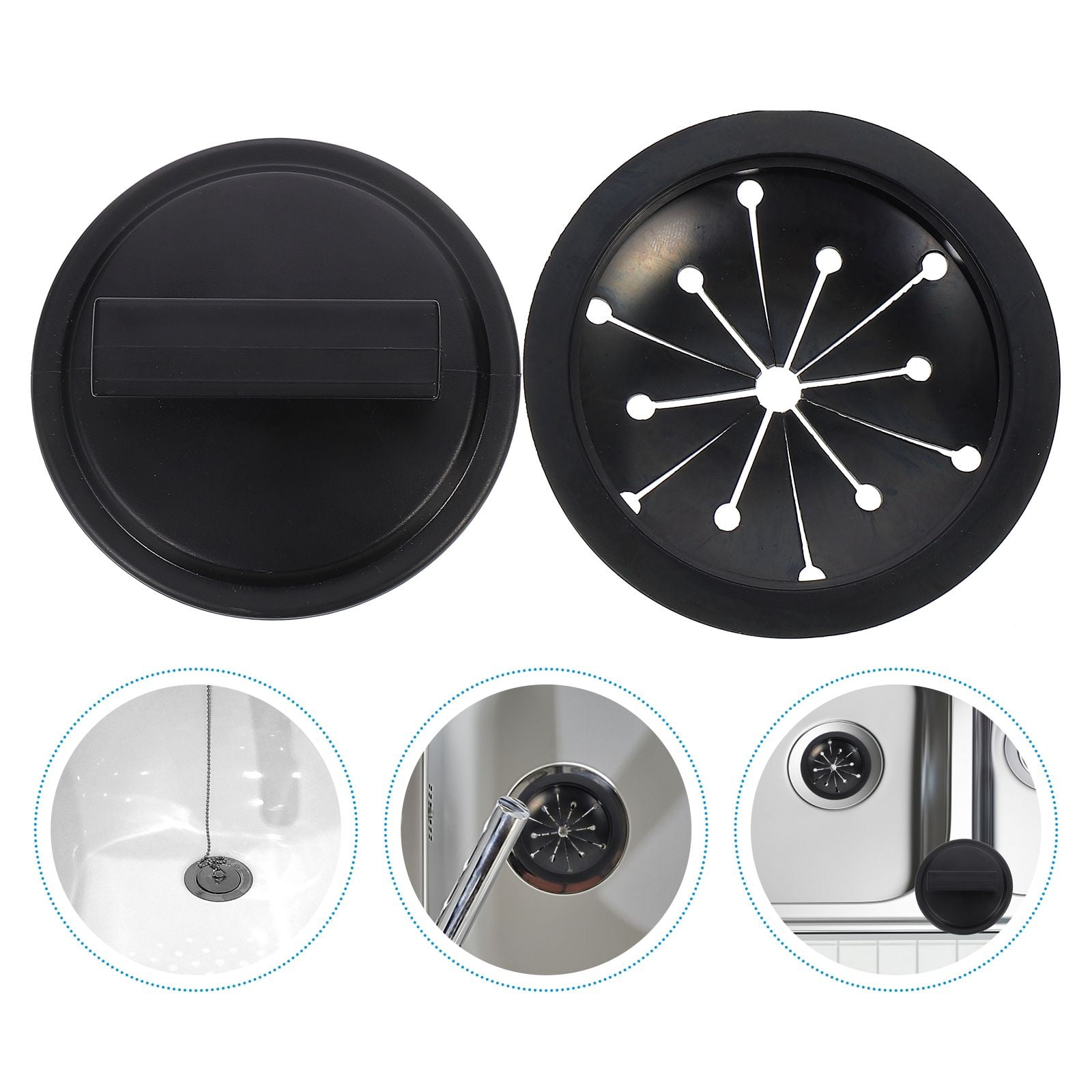 HOOWIFFY 2-Pack Garbage Disposal Sink Guard in Black ABS Plastic, 6.25 x 5.05 x 3.5 Inches, Protector for Home Kitchen - Image 7