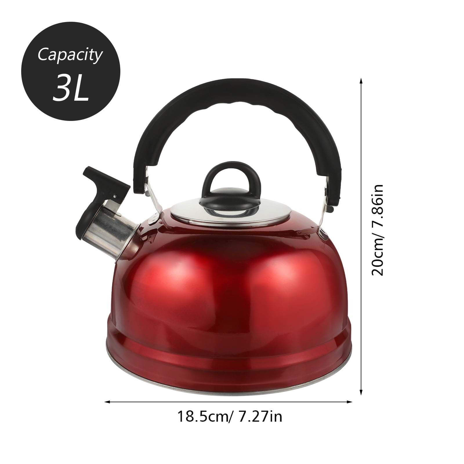 HOOWIFFY Whistling 1Pack 9.1In Tea Kettles Stovetop Whistling - Image 2