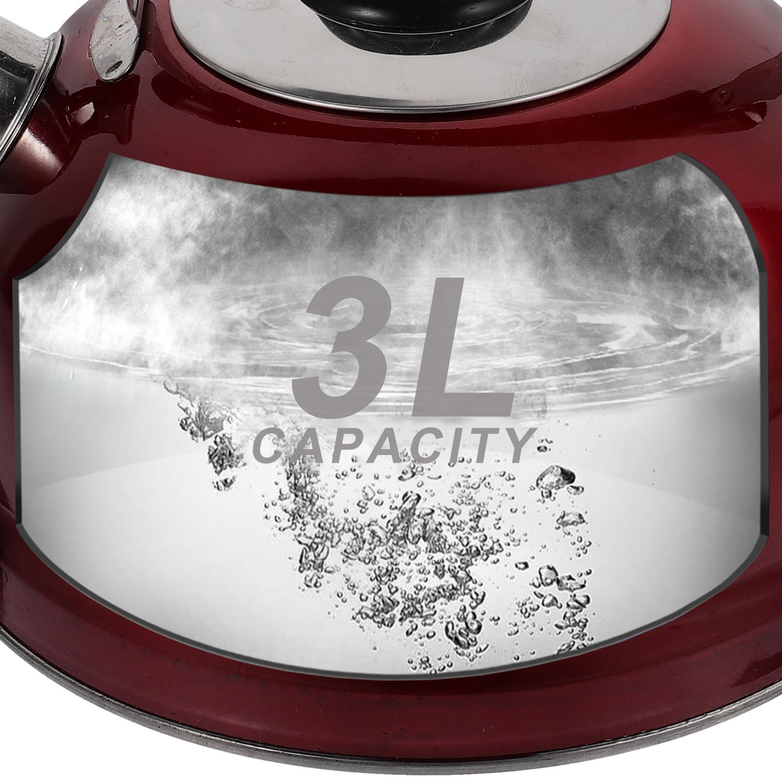 HOOWIFFY Whistling 1Pack 9.1In Tea Kettles Stovetop Whistling - Image 3