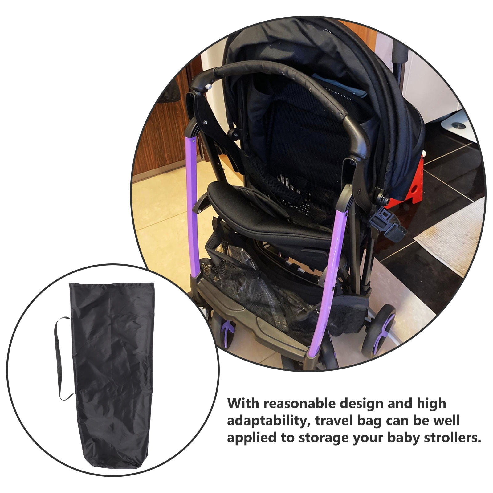HOOWIFFY Baby Stroller Storage Bag, Portable Organizer for Single & Double Strollers, Spacious and Design - Image 6