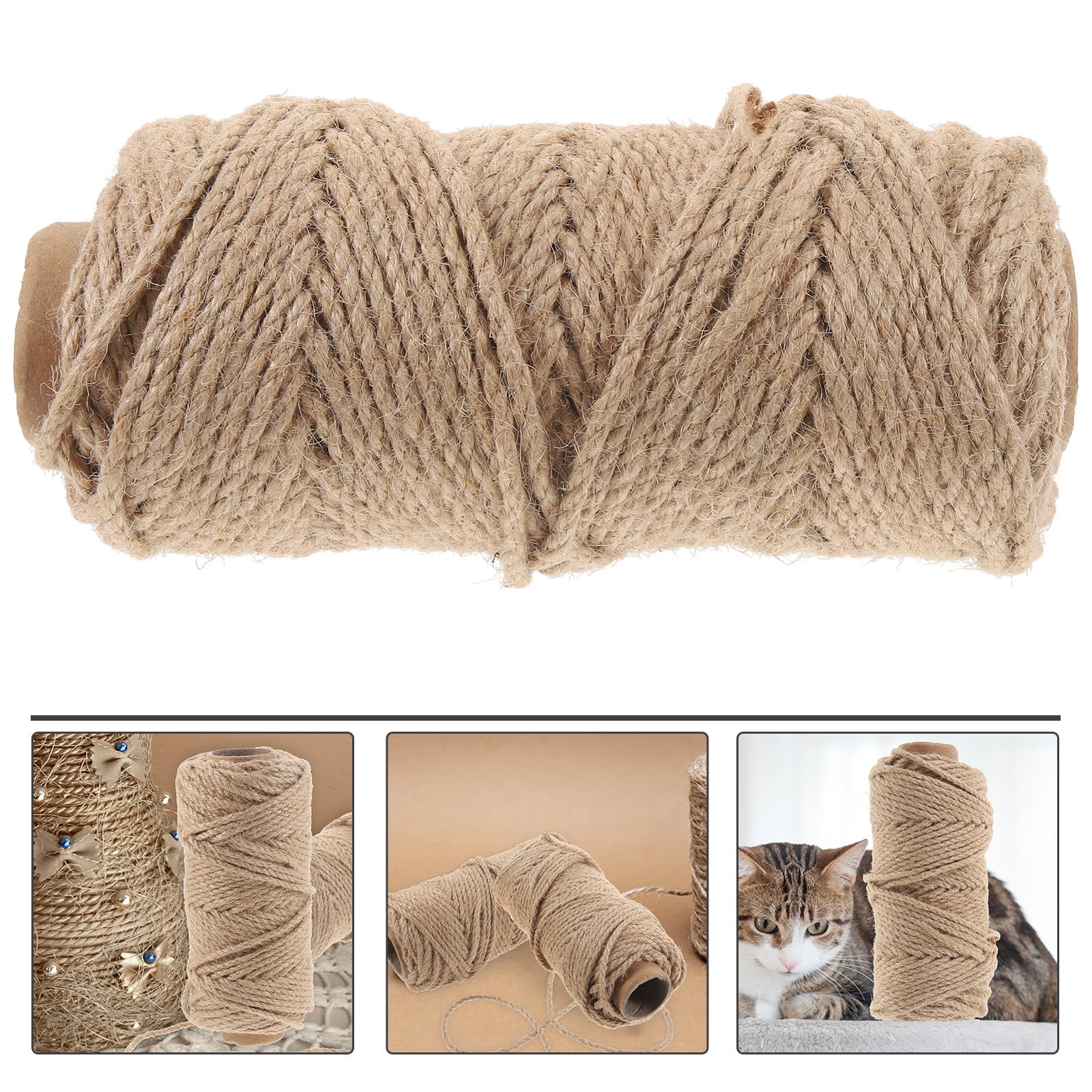 SKISUNO Sisal Rope Cat Scratch Post for Diy Projects 1Pack Natural - Image 4