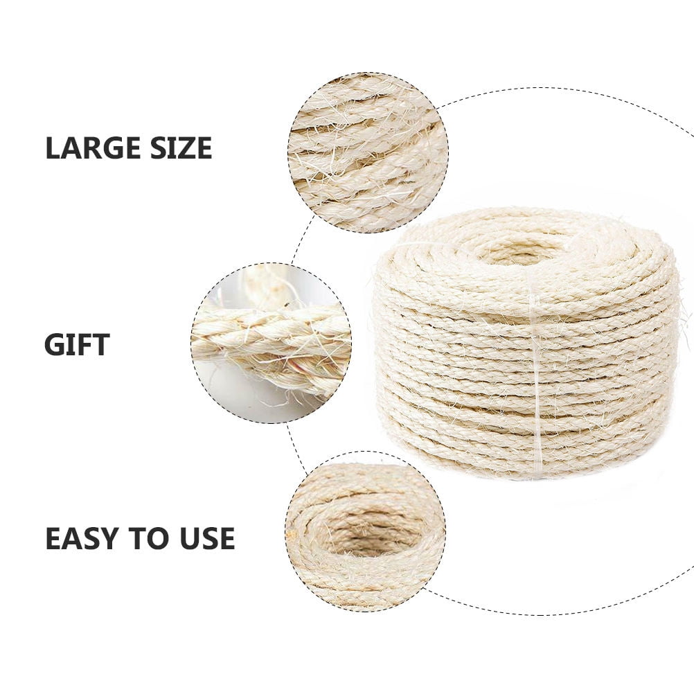SKISUNO Sisal Rope Cat Scratch Post for Diy Projects 1Pack Natural - Image 8