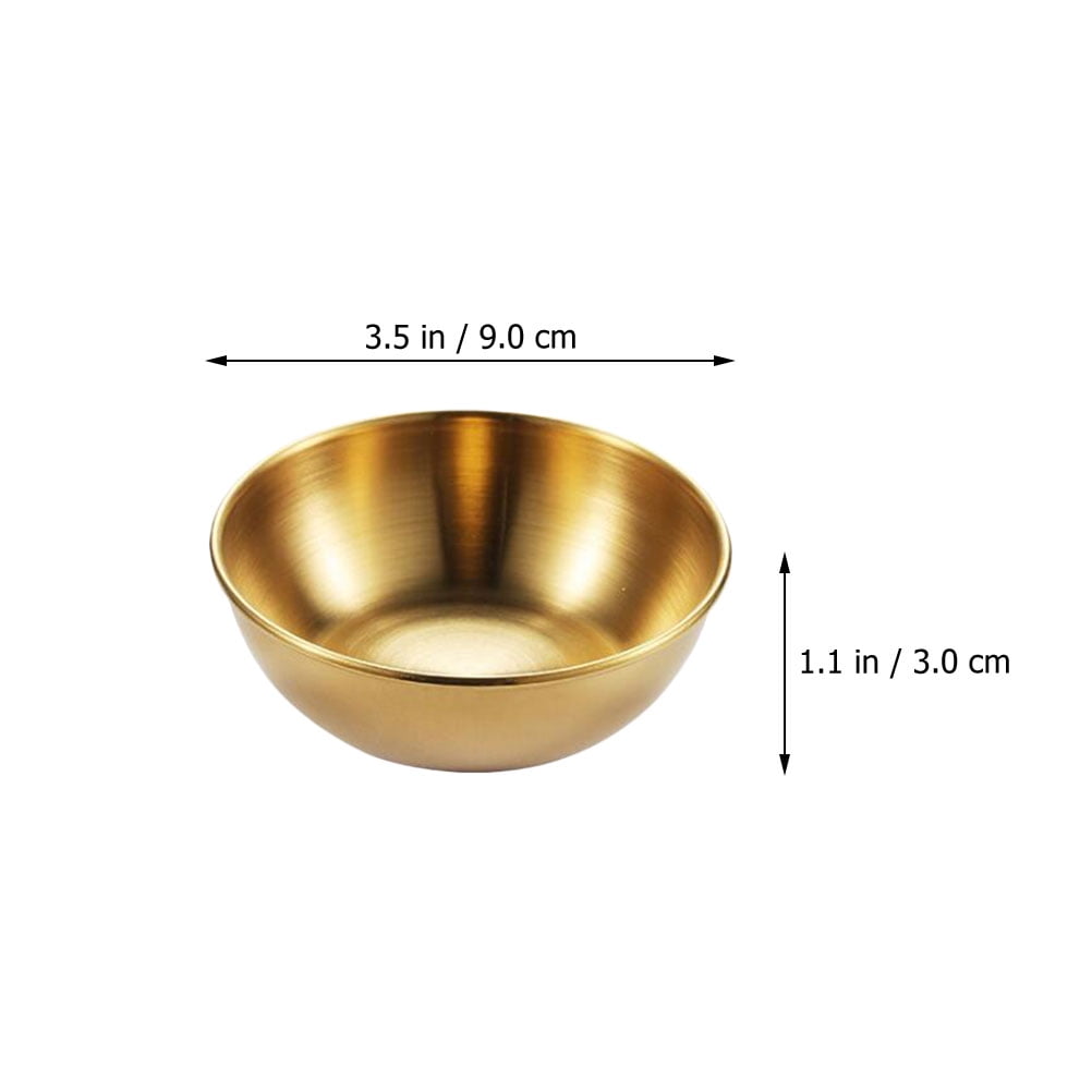 SKISUNO 4-Piece Golden Dipping Sauce Dishes Set for Home and Restaurant Use, and Stylish Serving Bowls - Image 2