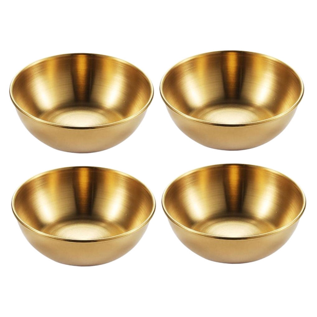 SKISUNO 4-Piece Golden Dipping Sauce Dishes Set for Home and Restaurant Use, and Stylish Serving Bowls - Image 5