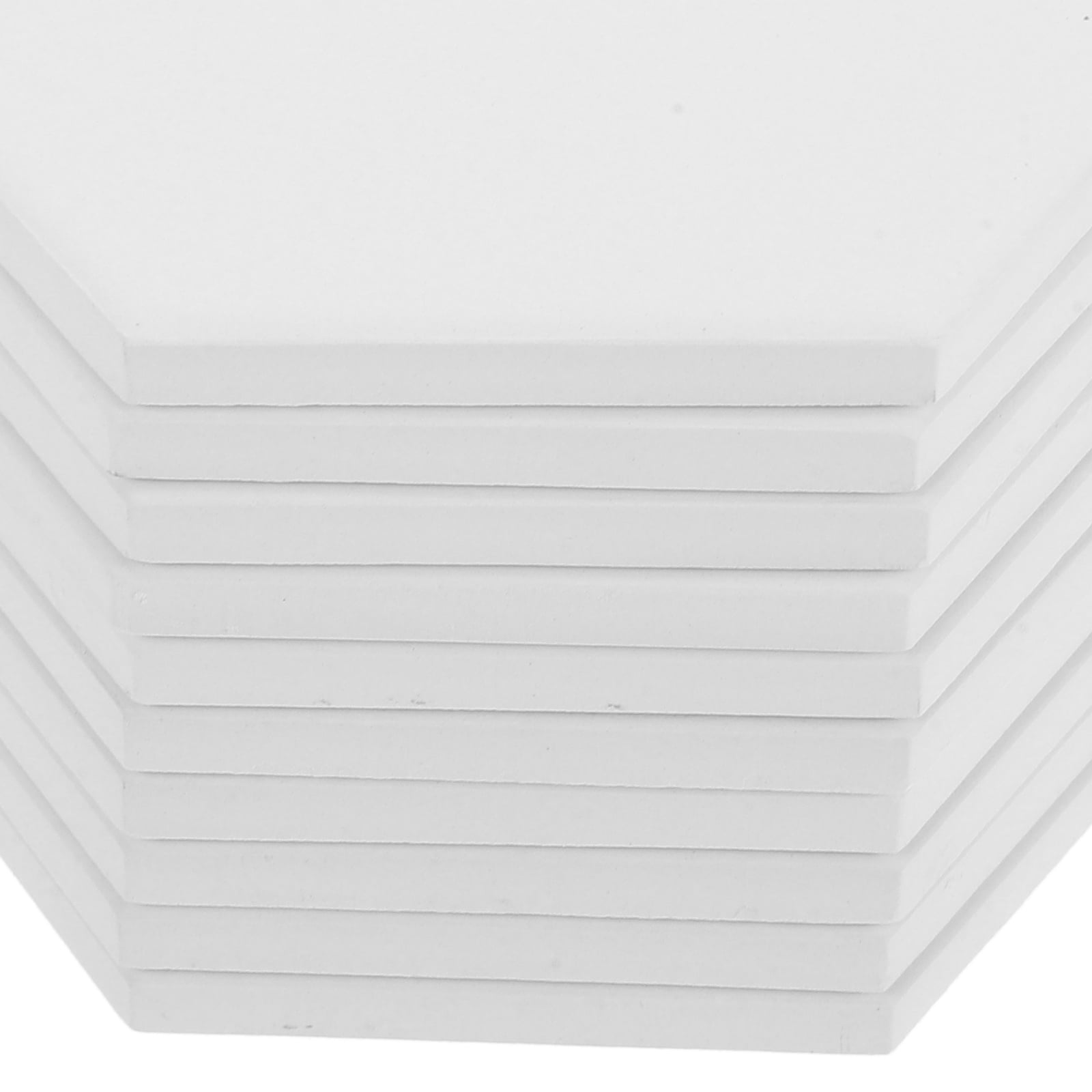 HOOWIFFY 10Set White Ceramic Hexagonal Coasters with Nonslip Heat Resistant Surface for Sublimation - Image 7