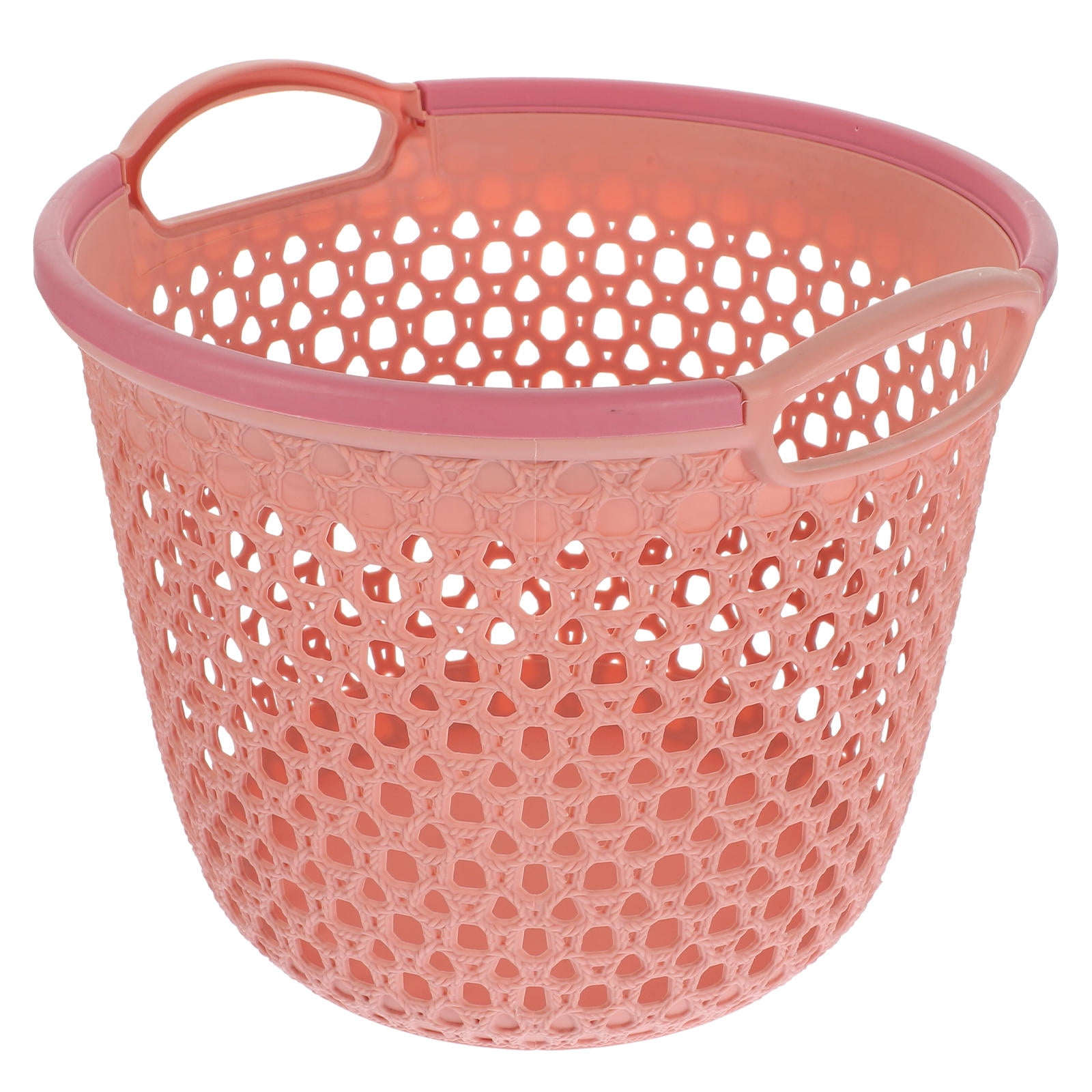 HOOWIFFY 1Pcs Portable Laundry Basket Pink Hollow Laundry Management with Handle PP - Image 7