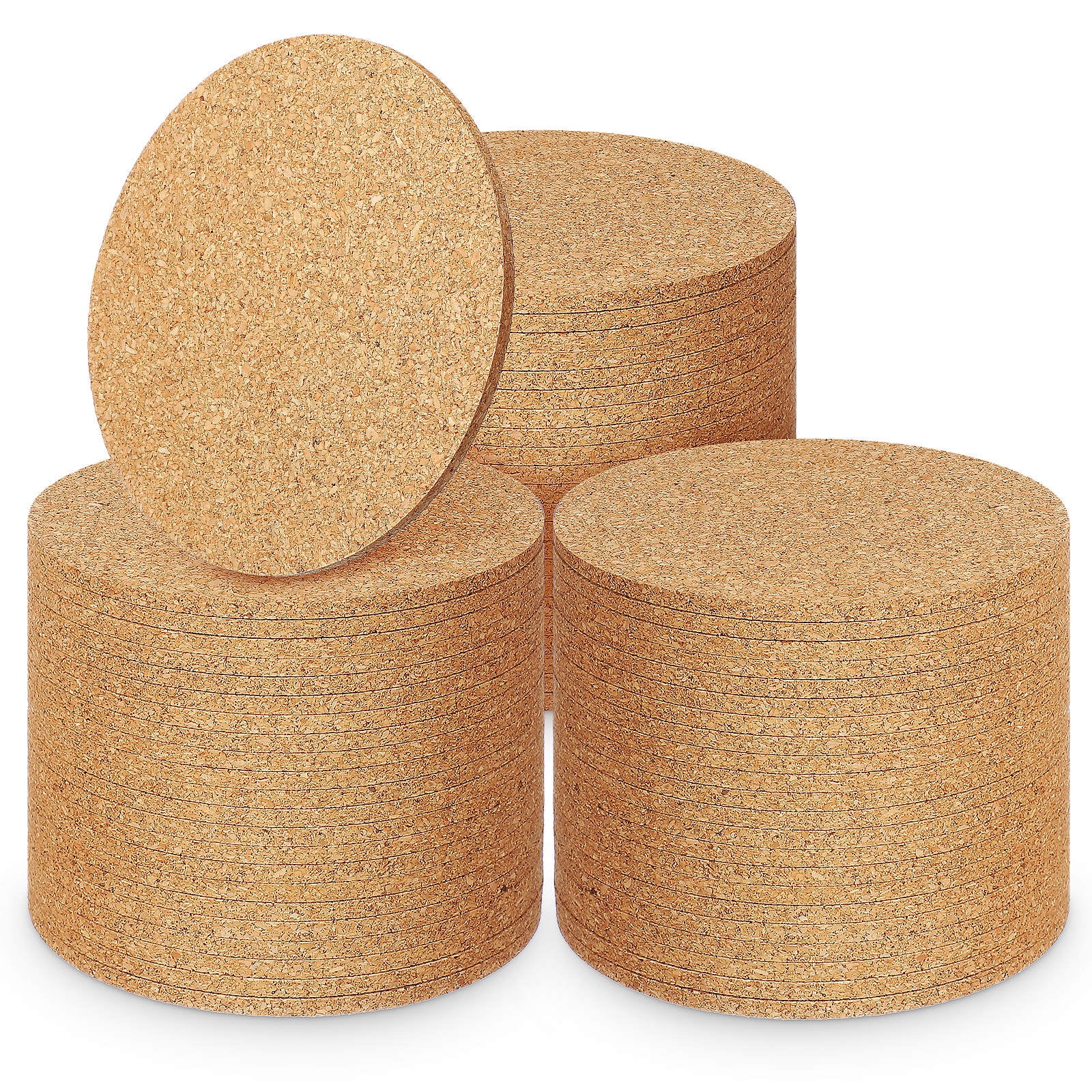 HOOWIFFY Cork Coasters Bulk Cork Coasters For Drinks 100Pcs - Image 1
